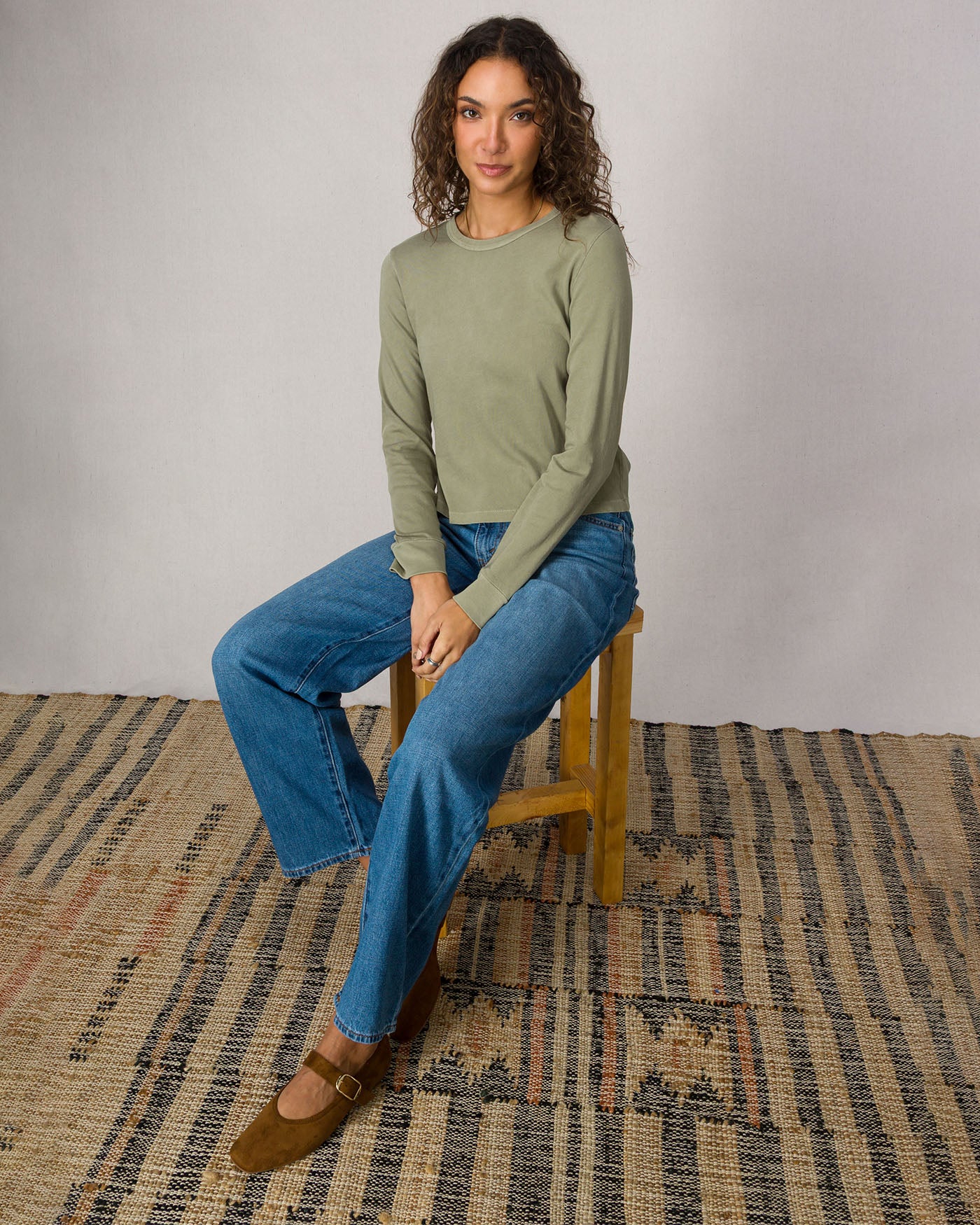 Women's Long Sleeve Crew Tee - Image 2