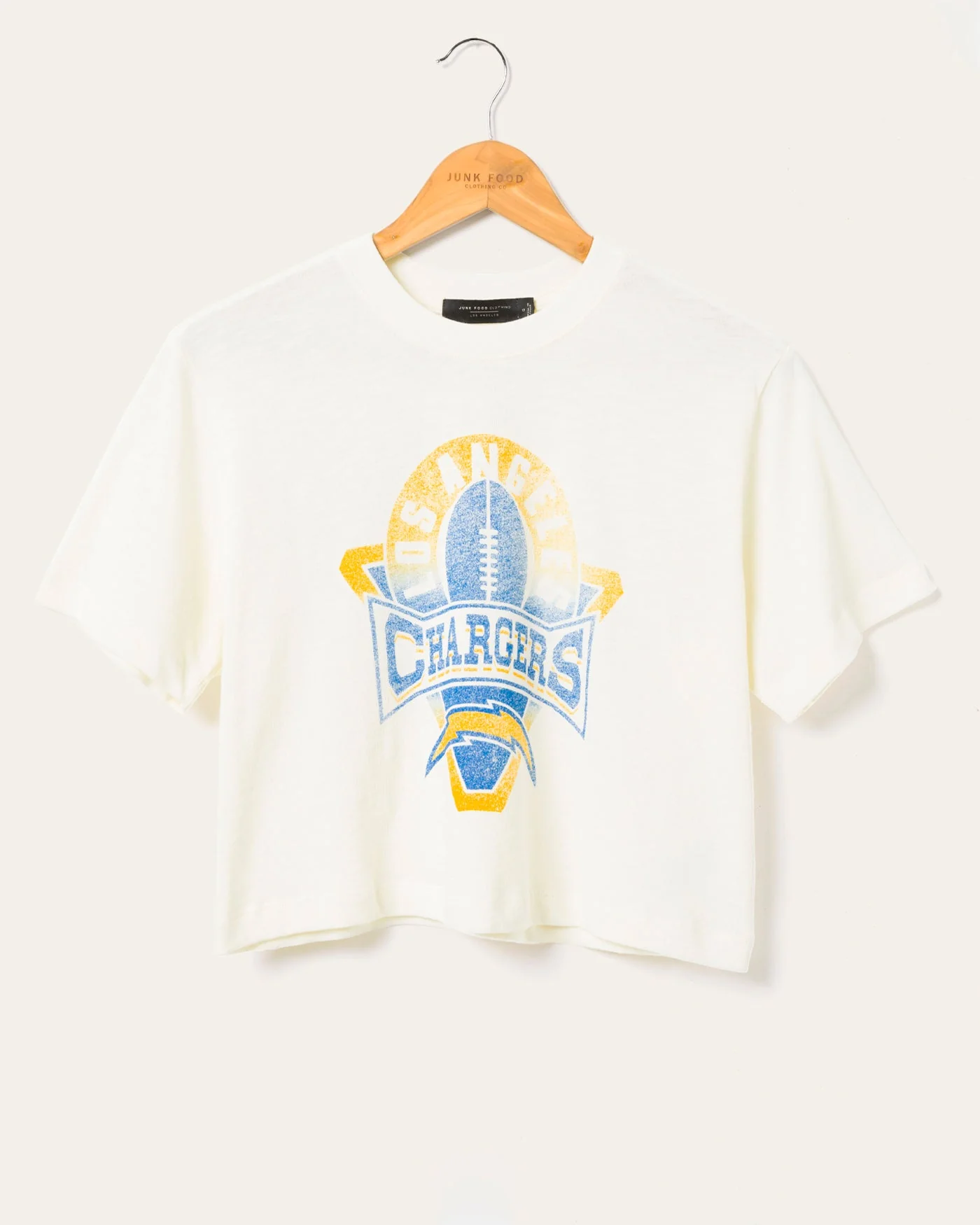 Women's Los Angeles Chargers Mock Neck Crop Tee