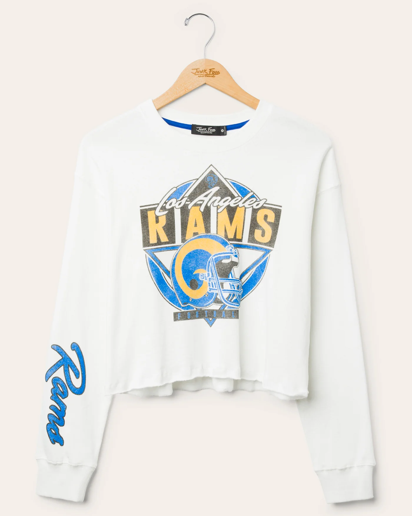 Women's Los Angeles Rams Helmet Crop Fleece