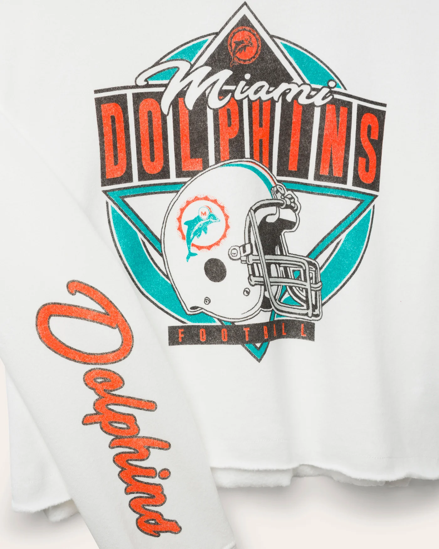 Women's Miami Dolphins Helmet Crop Fleece - Image 5