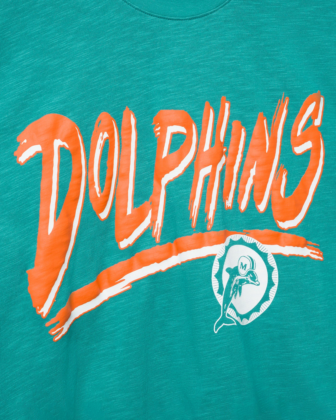 Women's Miami Dolphins Thrill Mock Neck Crop Tee - Image 3