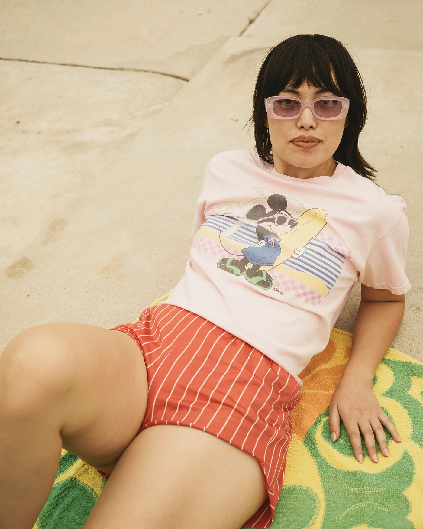 Women's Mickey Surf Flea Market Crop Tee - Image 2