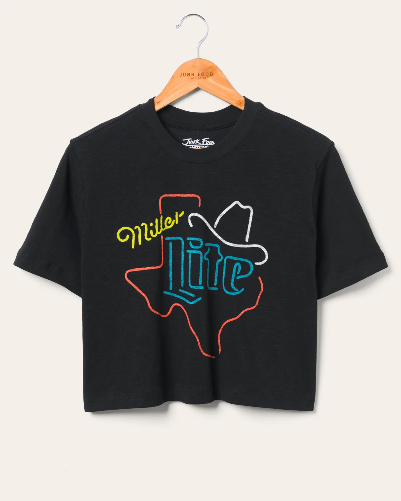 Women's Miller Lite Texas Mock Neck Crop Tee