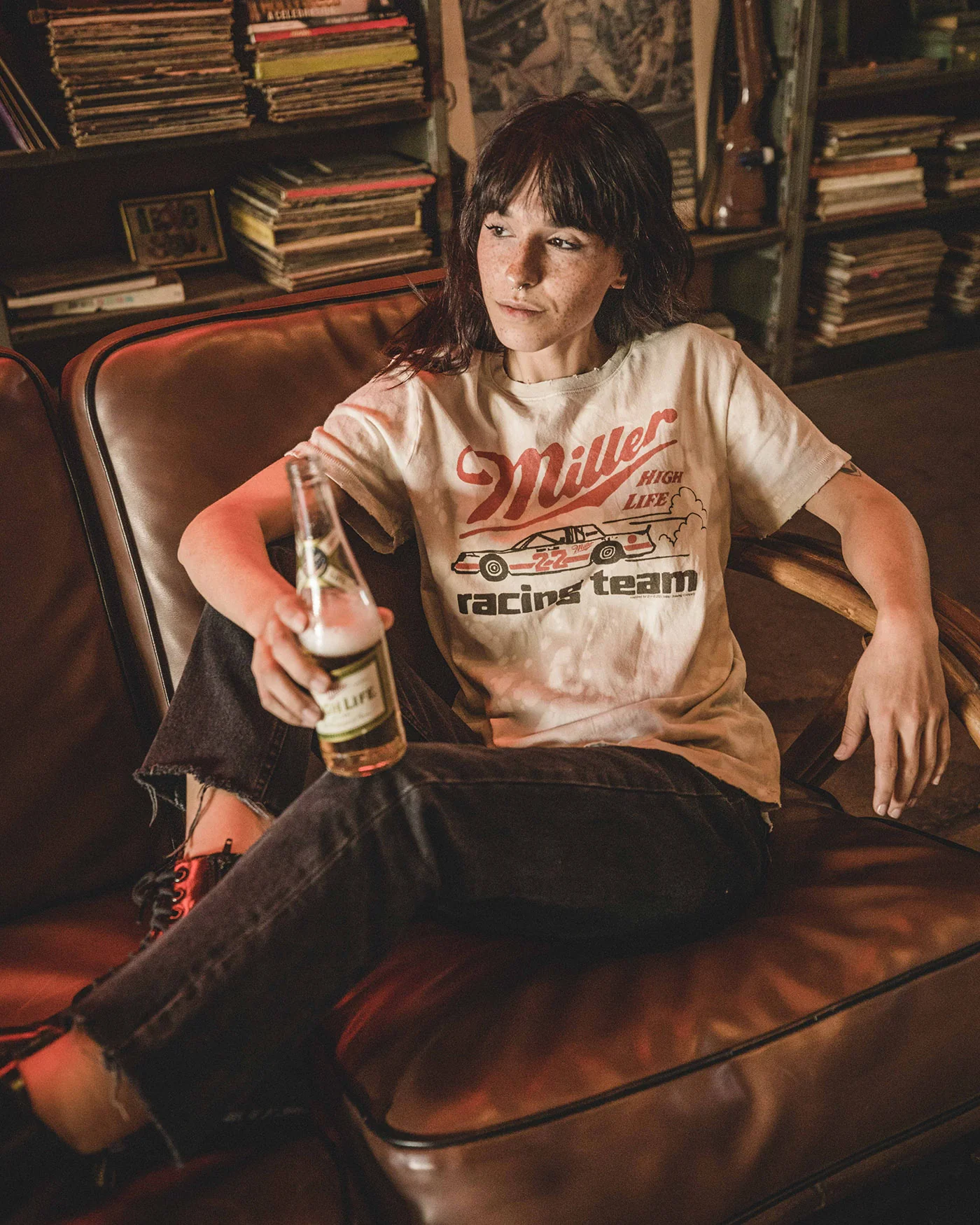 Women's Miller High Life Racing Team Vintage Tee - Image 3