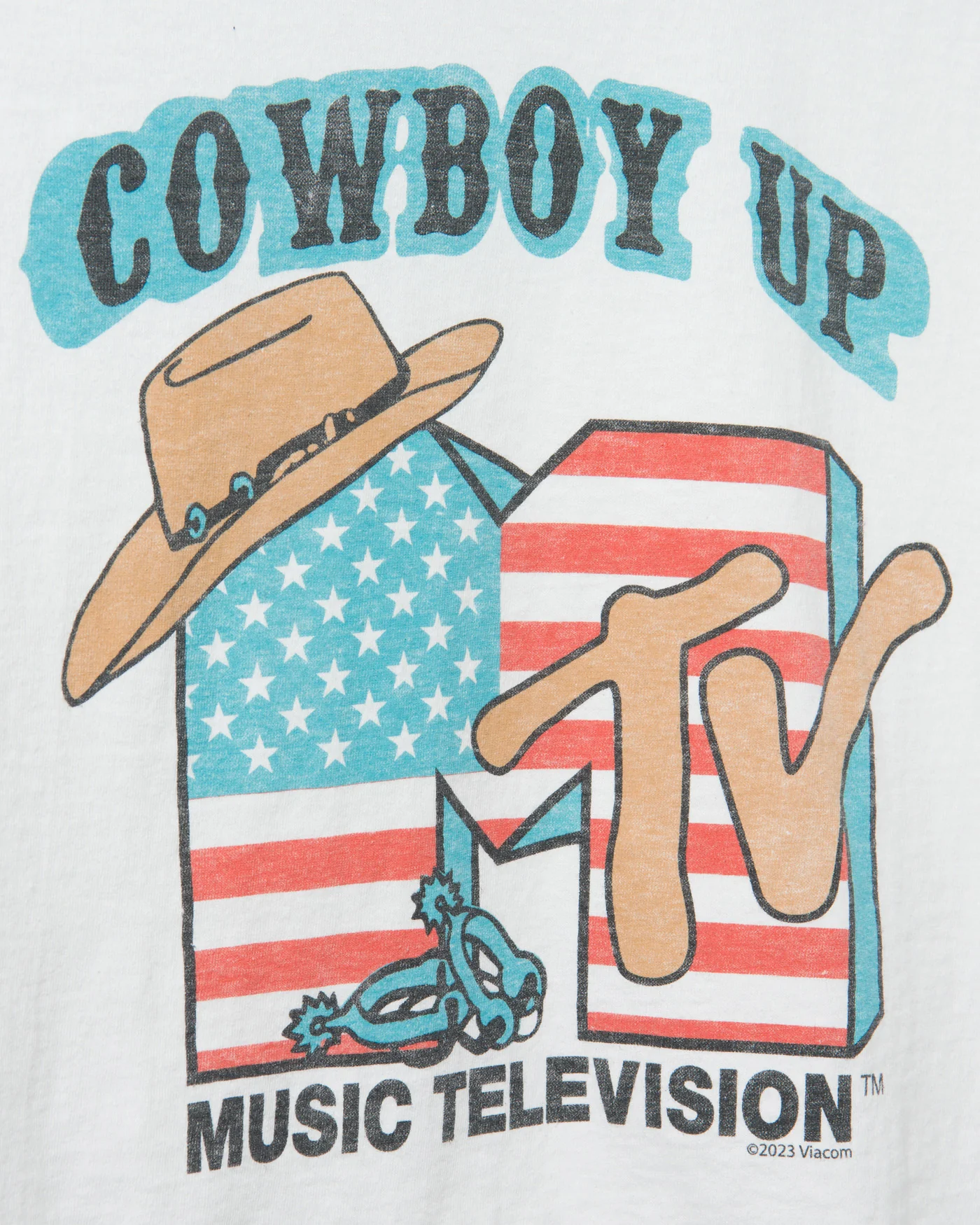 Women's MTV Cowboy Up Flea Market Crop Tee - Image 5