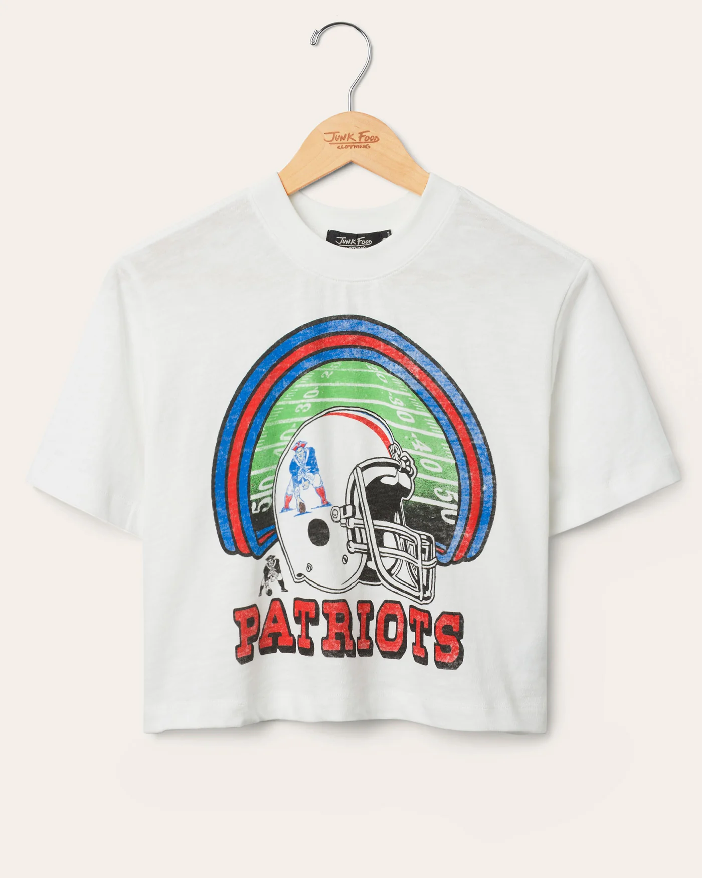 Women's New England Patriots Game Time Mock Neck Crop Tee