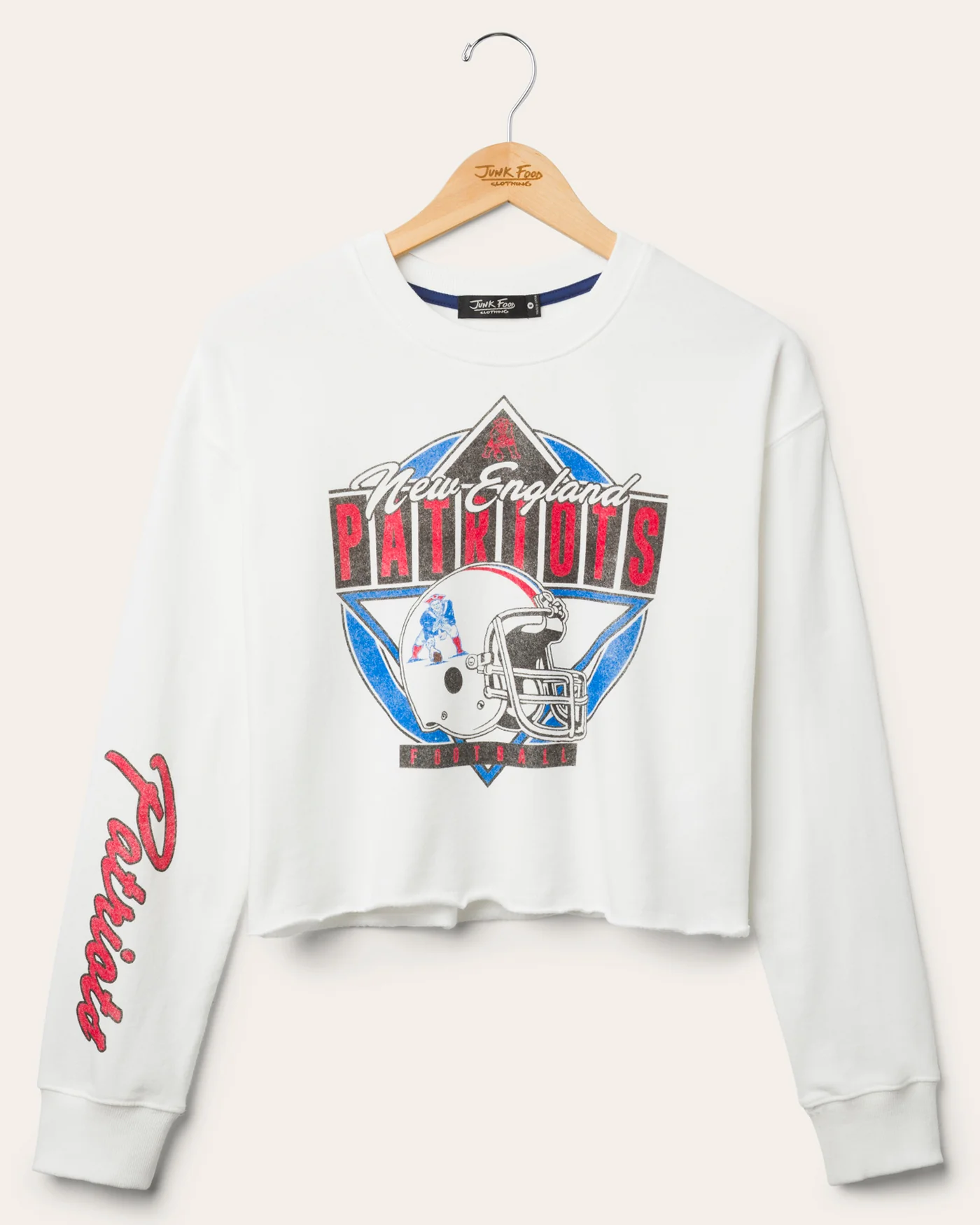 Women's New England Patriots Helmet Crop Fleece