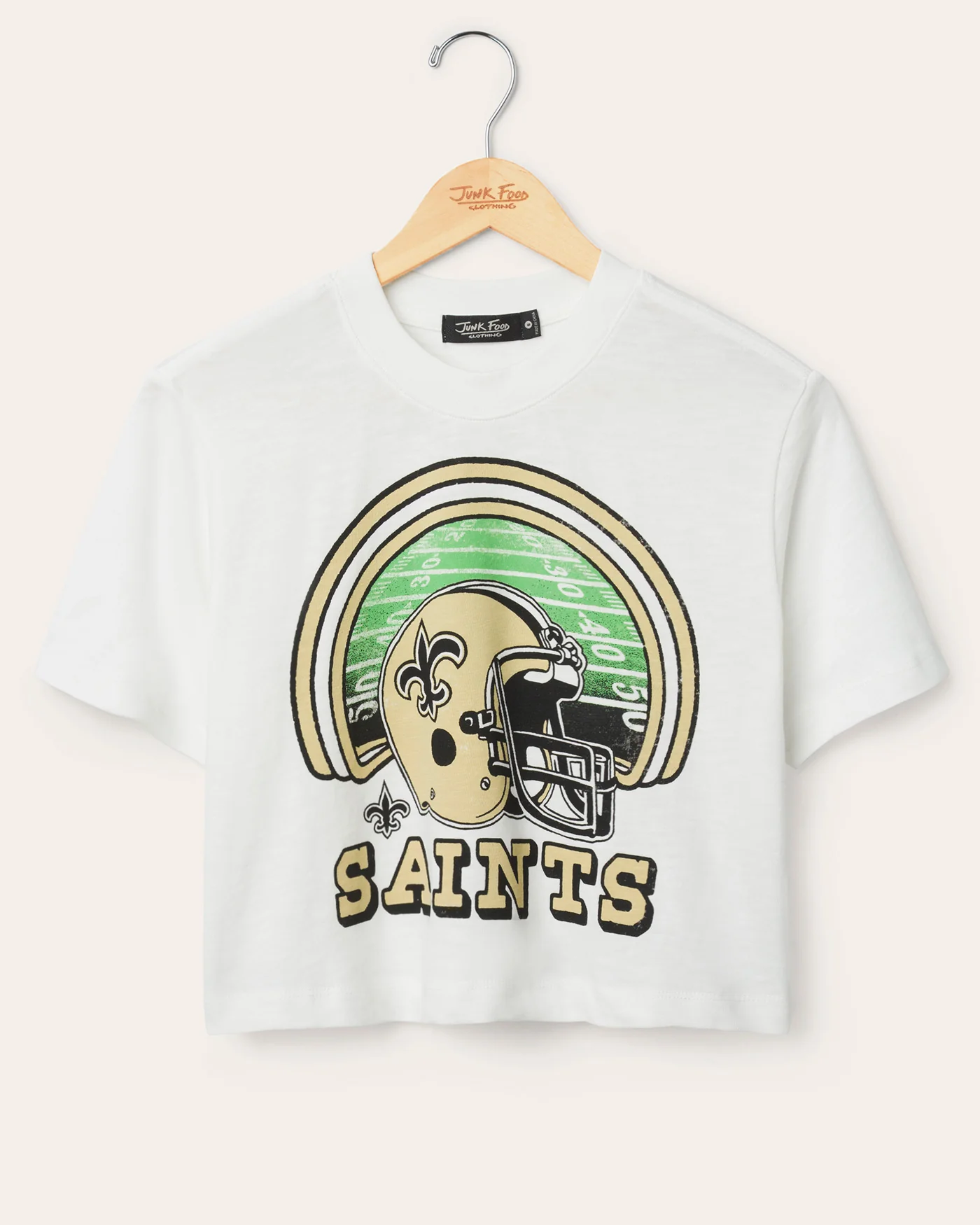 Women's New Orleans Saints Game Time Mock Neck Crop Tee