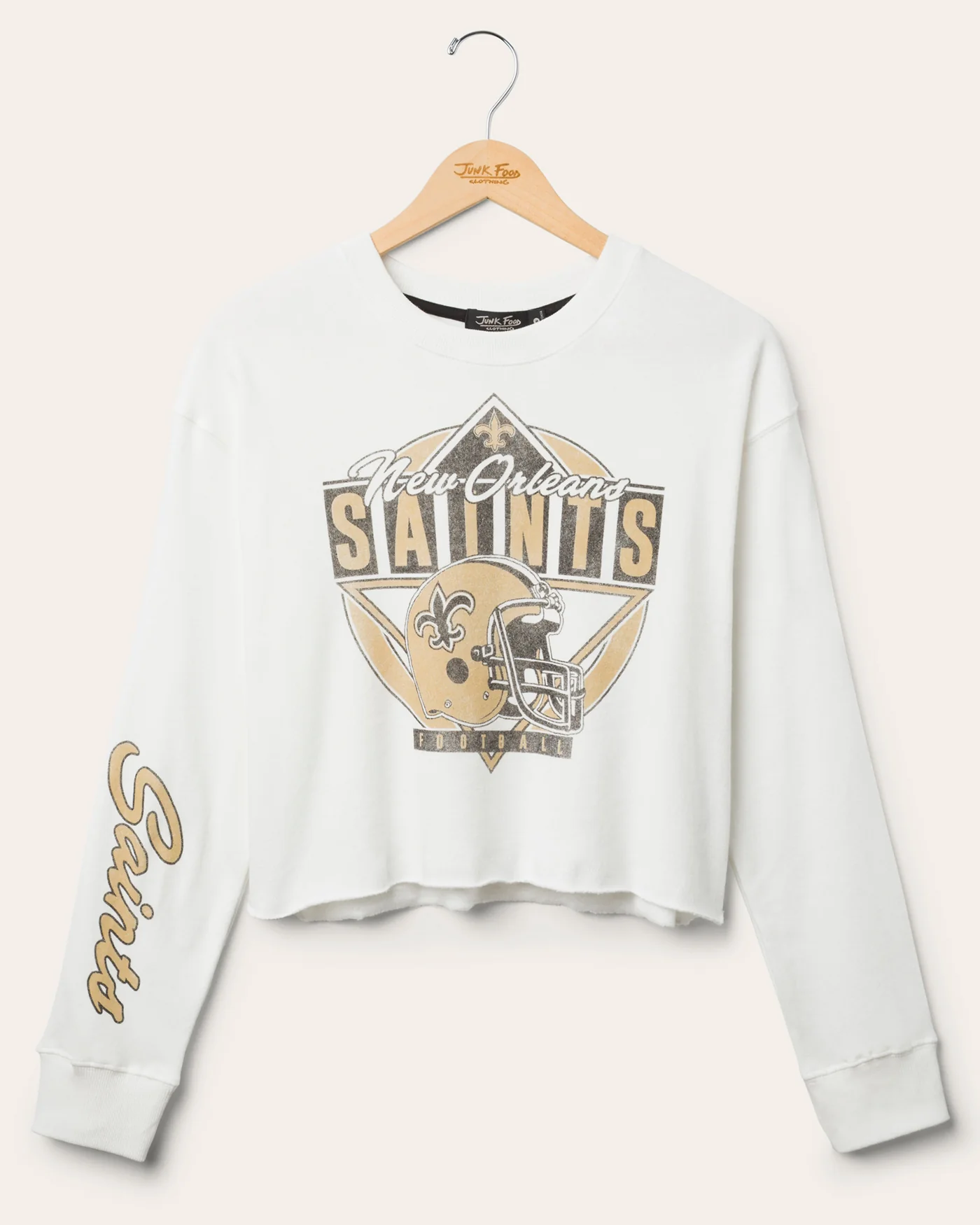 Women's New Orleans Saints Helmet Crop Fleece