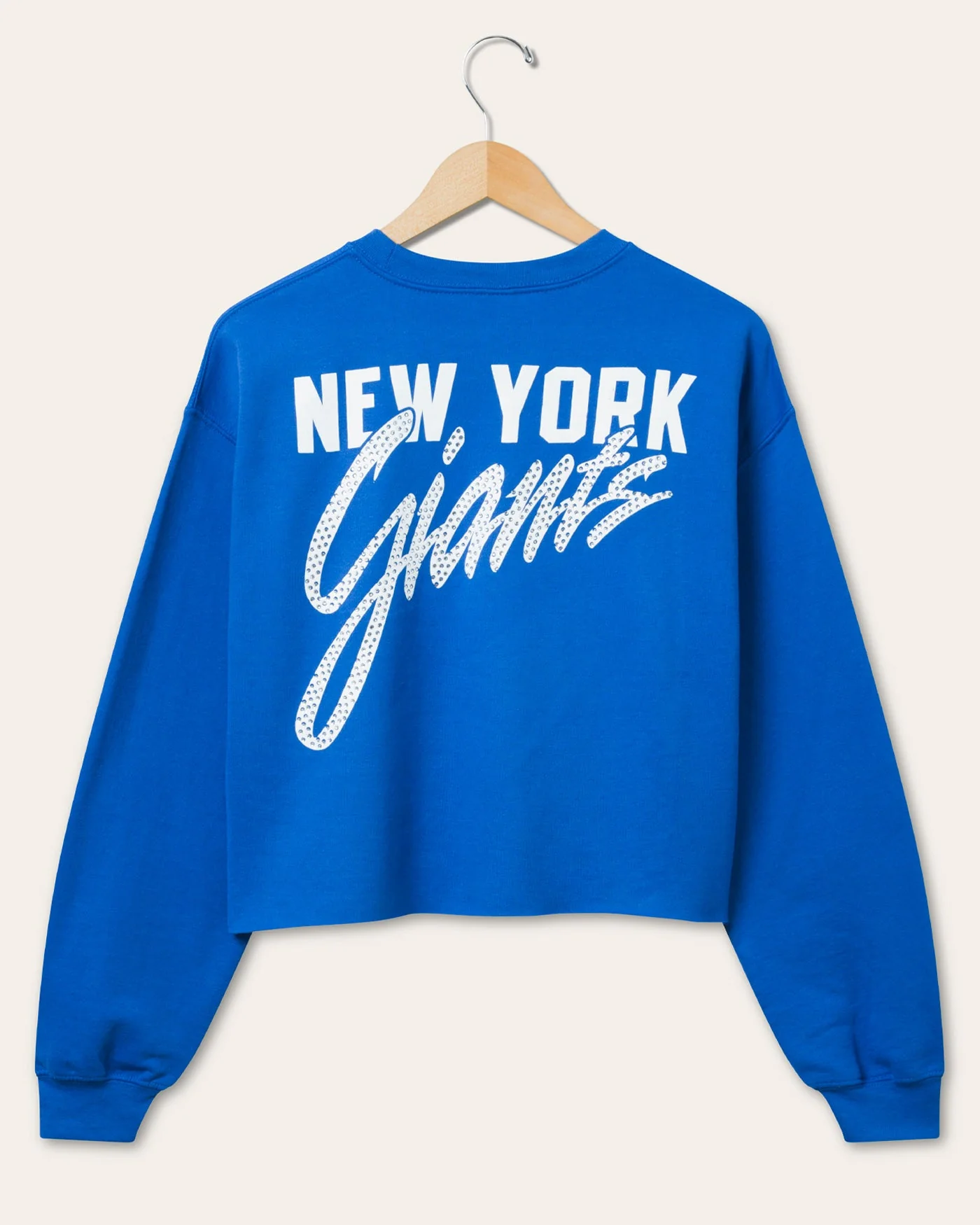 Women's New York Giants Bling Flea Market Crop Fleece - Image 2