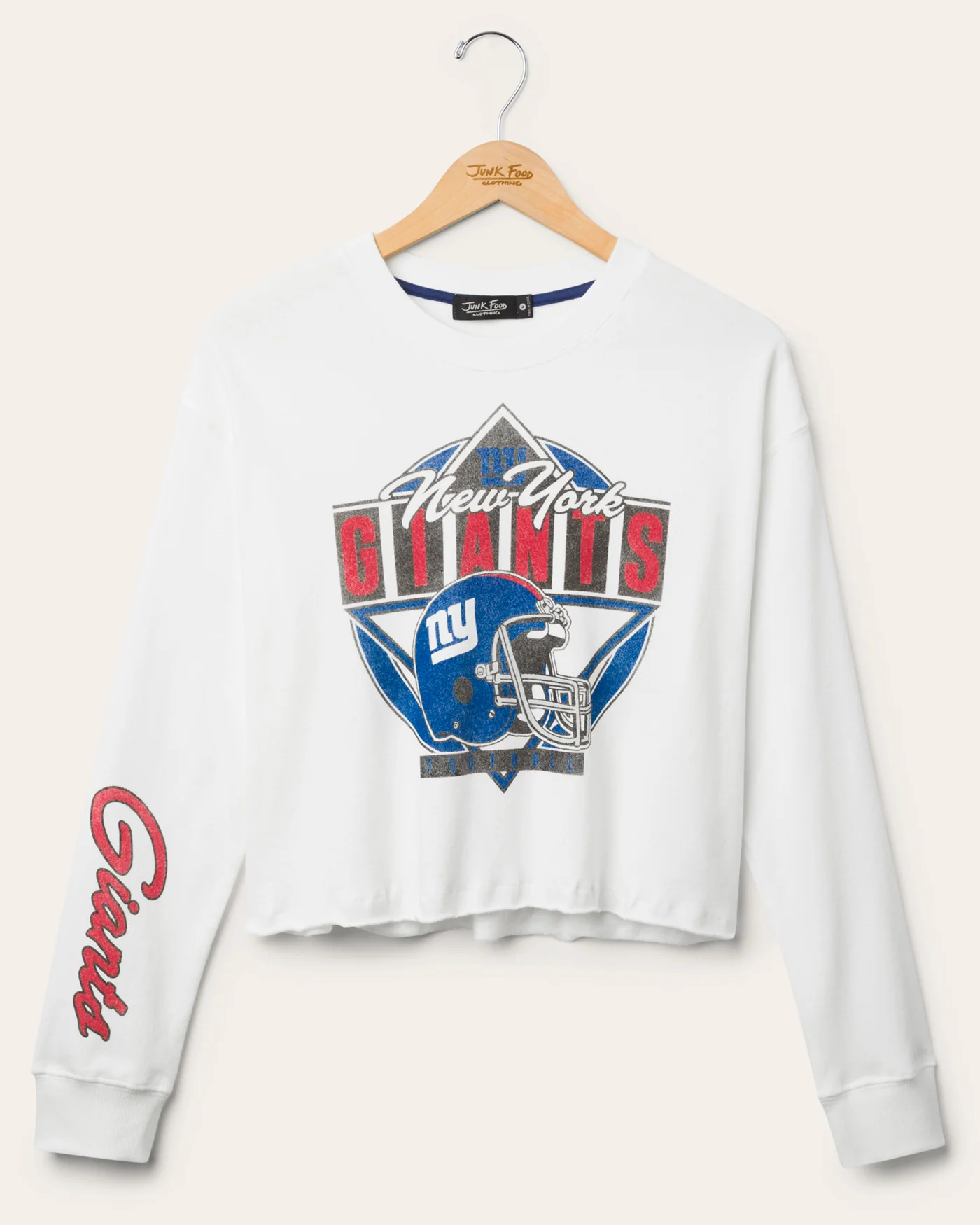 Women's New York Giants Helmet Crop Fleece