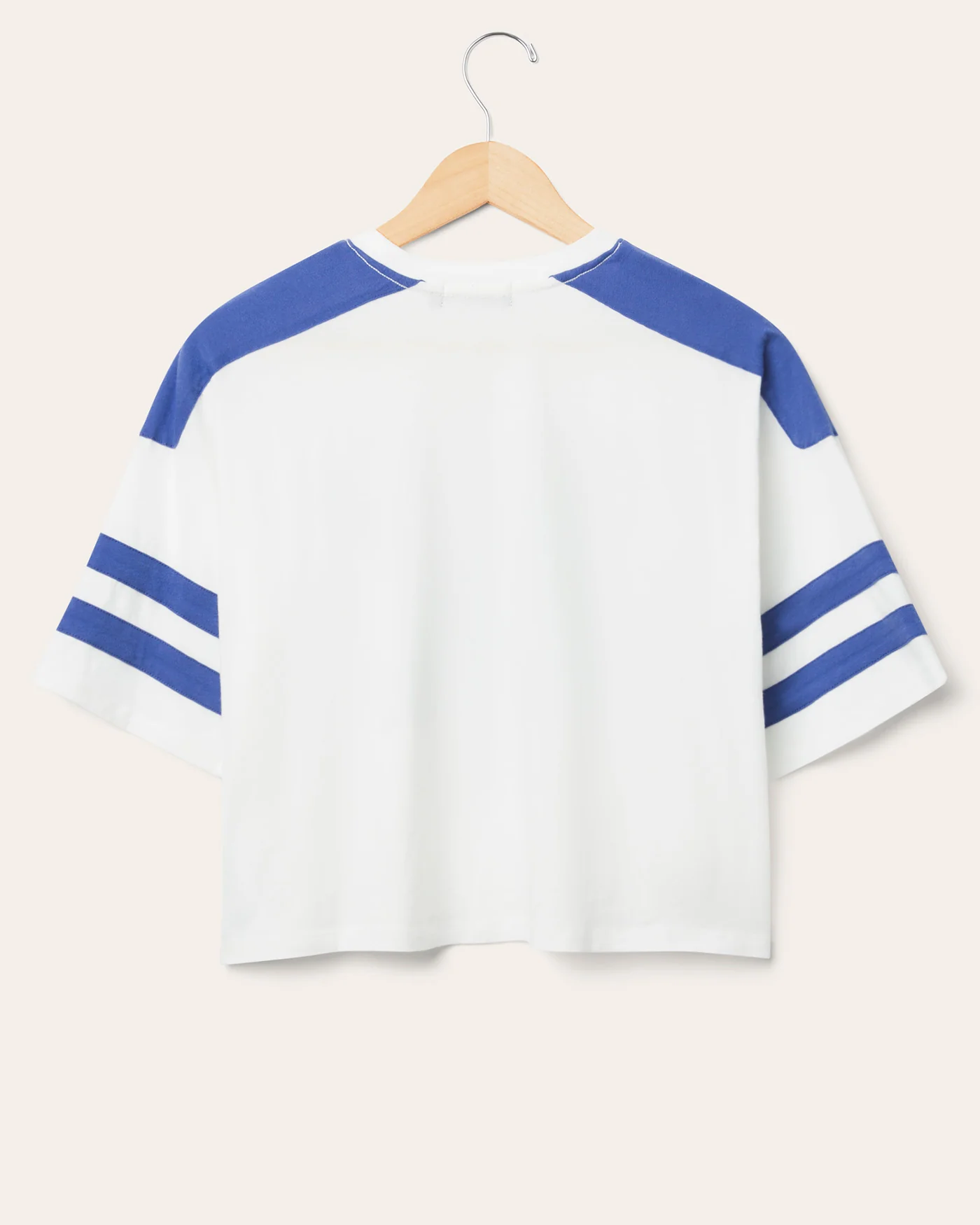 Women's New York Giants Striped Crop Tee - Image 2