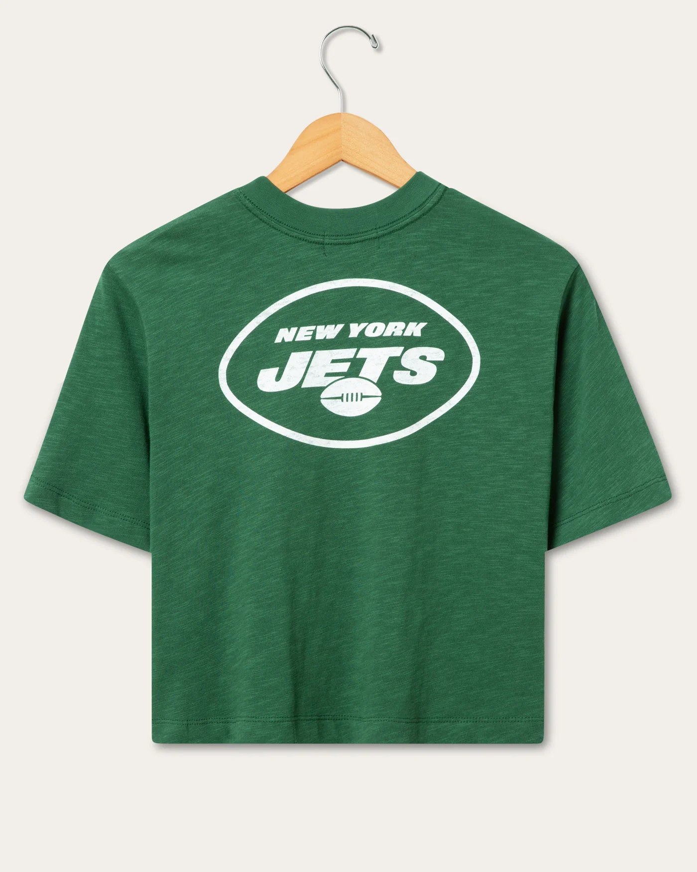 Women's New York Jets Dual Threat Mock Neck Crop Tee - Image 2