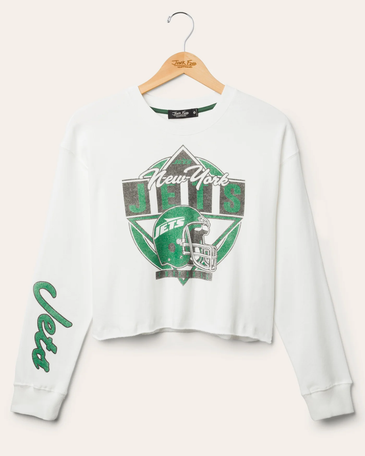 Women's New York Jets Helmet Crop Fleece