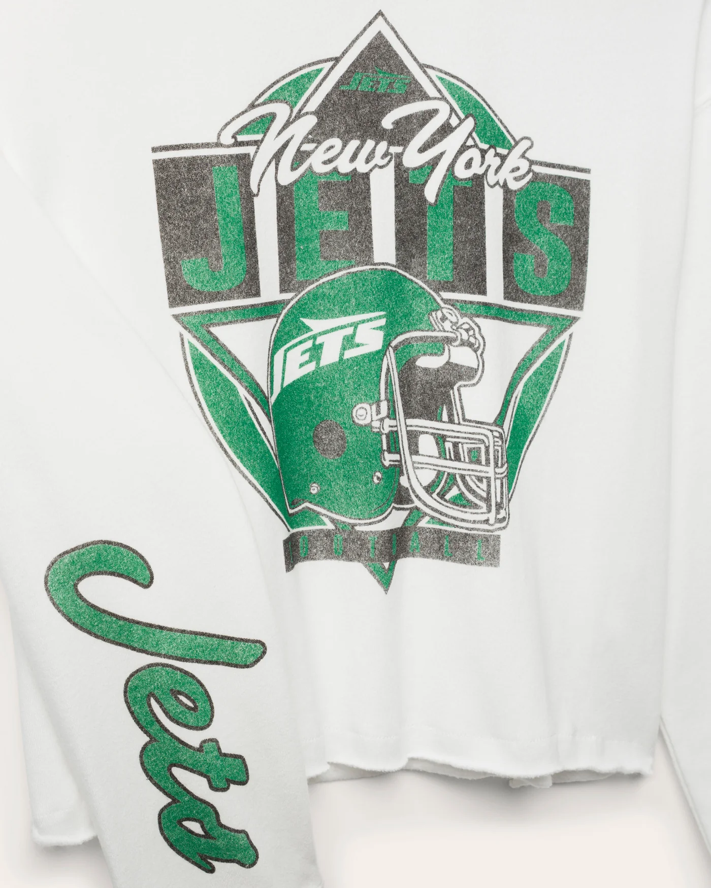 Women's New York Jets Helmet Crop Fleece - Image 5