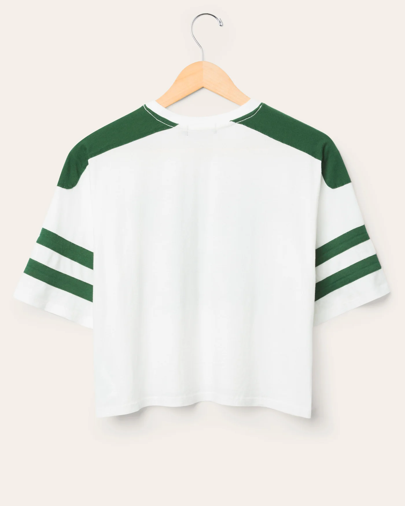 Women's New York Jets Striped Crop Tee - Image 2
