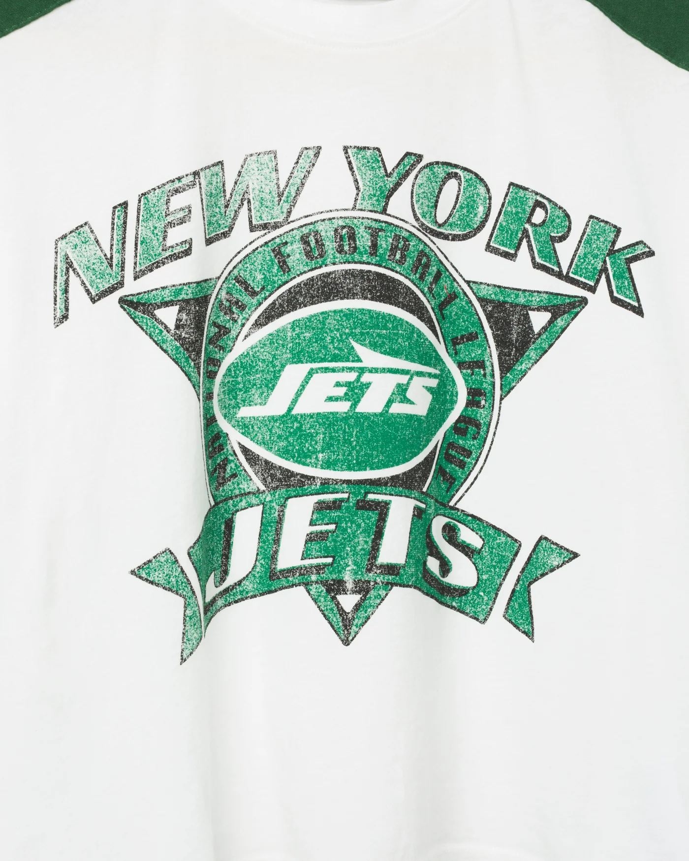 Women's New York Jets Striped Crop Tee - Image 3