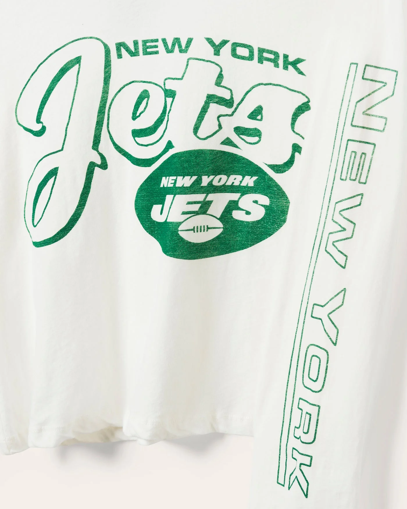 Women's New York Jets Touchdown Long Sleeve Crop Tee - Image 3