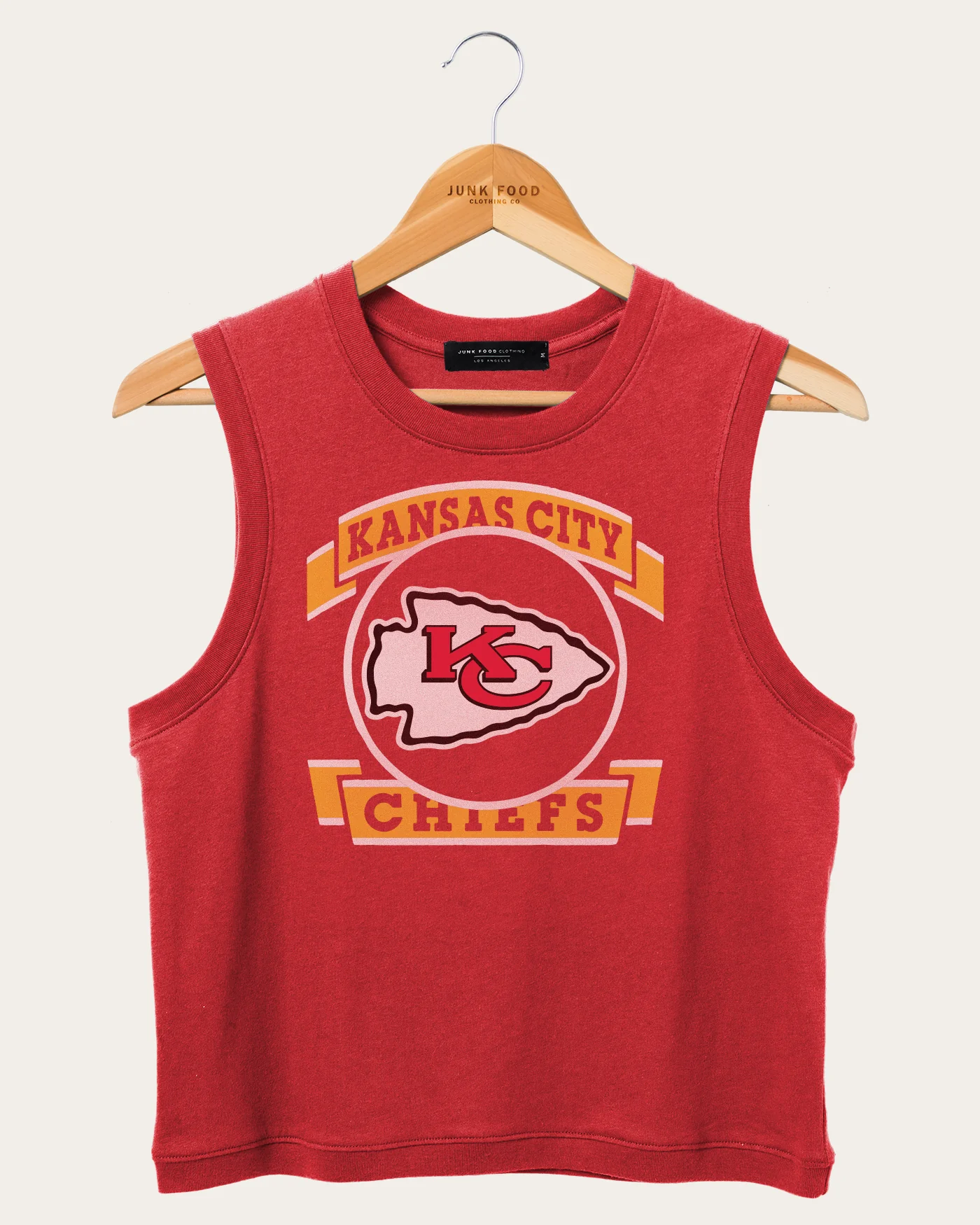 Women's NFL Kansas City Chiefs Rib Ringer Muscle Tank