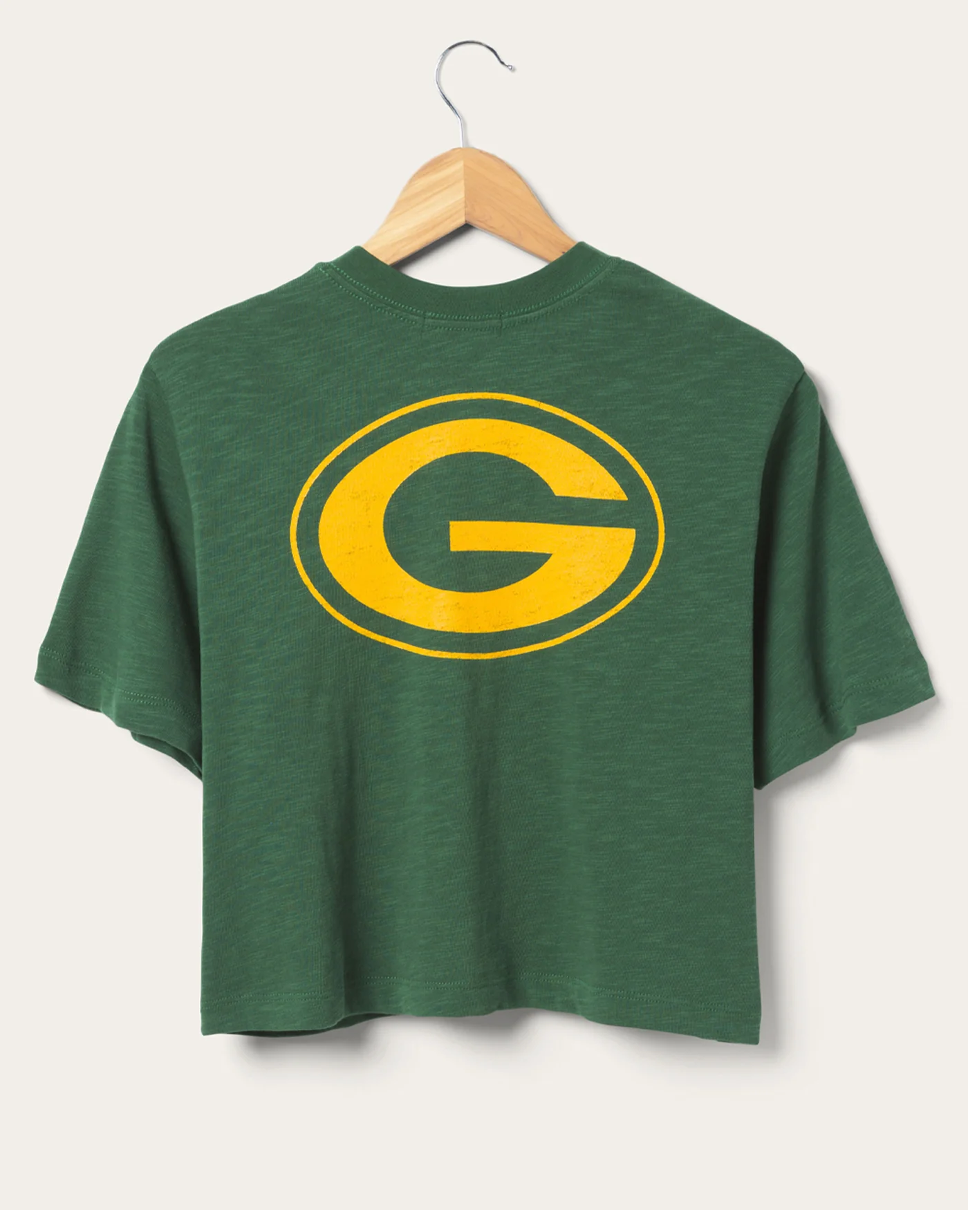 Women's Green Bay Packers Dual Threat Mock Neck Crop Tee - Image 3