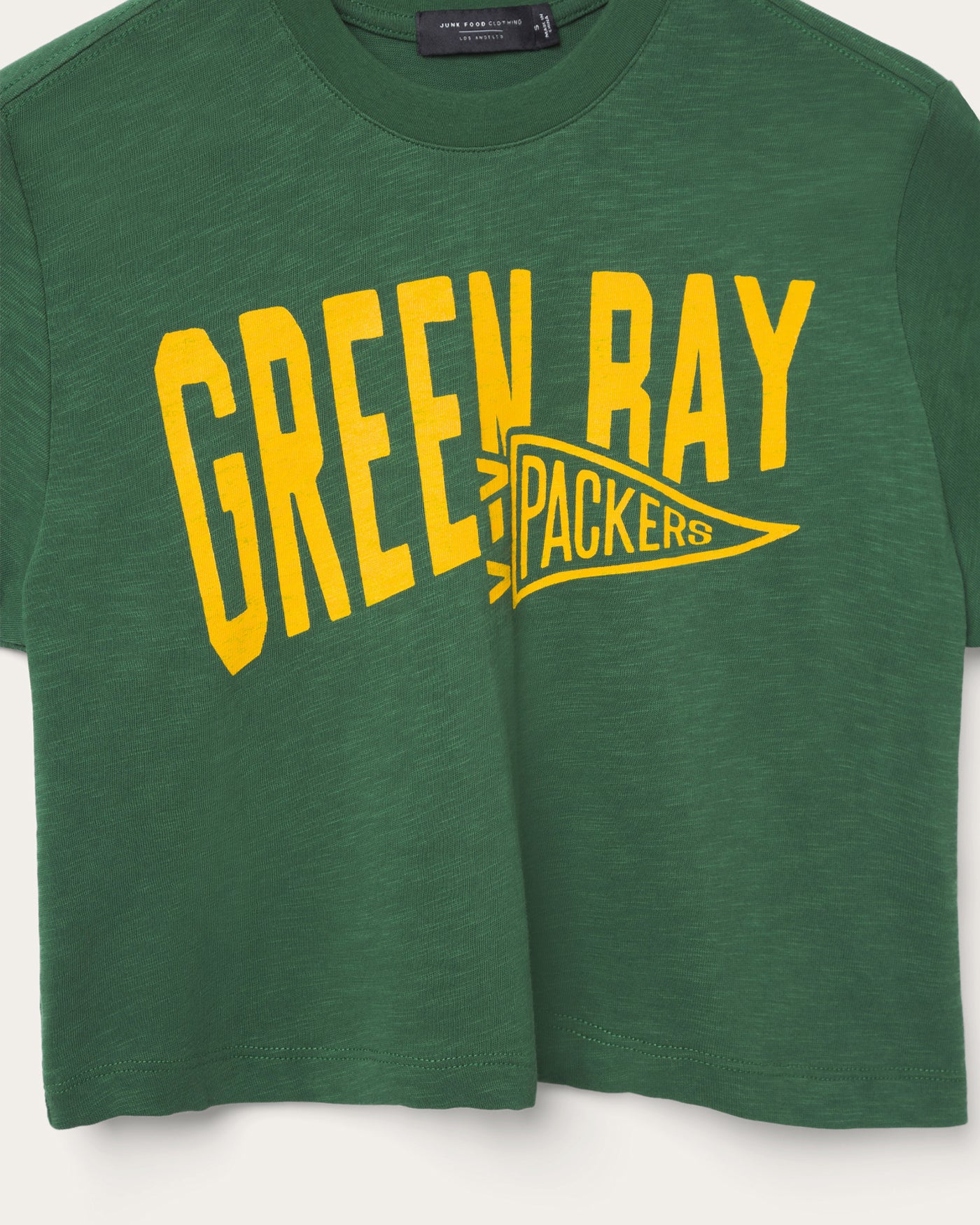Women's Green Bay Packers Dual Threat Mock Neck Crop Tee - Image 4