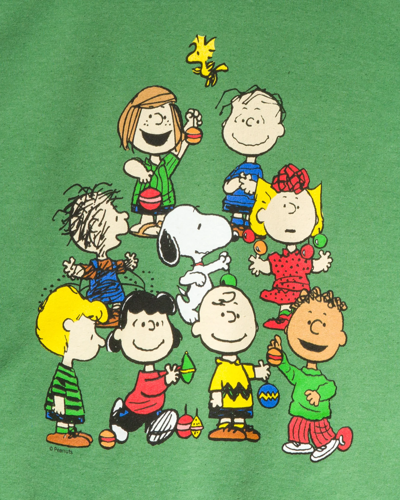 Womens Peanuts Christmas Ornament Cropped Flea Market Fleece - Image 5