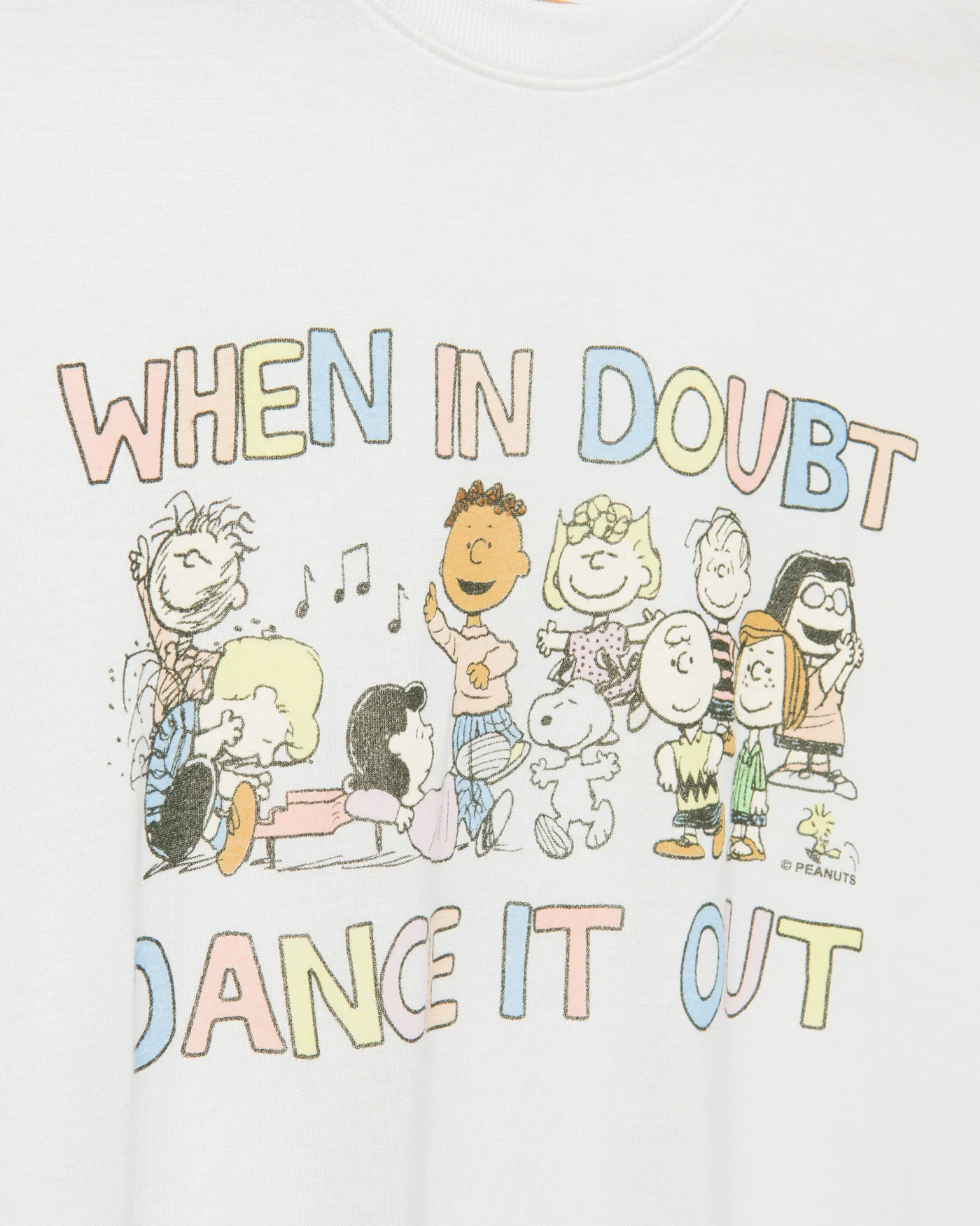 Women's Peanuts Dance It Out Vintage Tissue Tee - Image 4