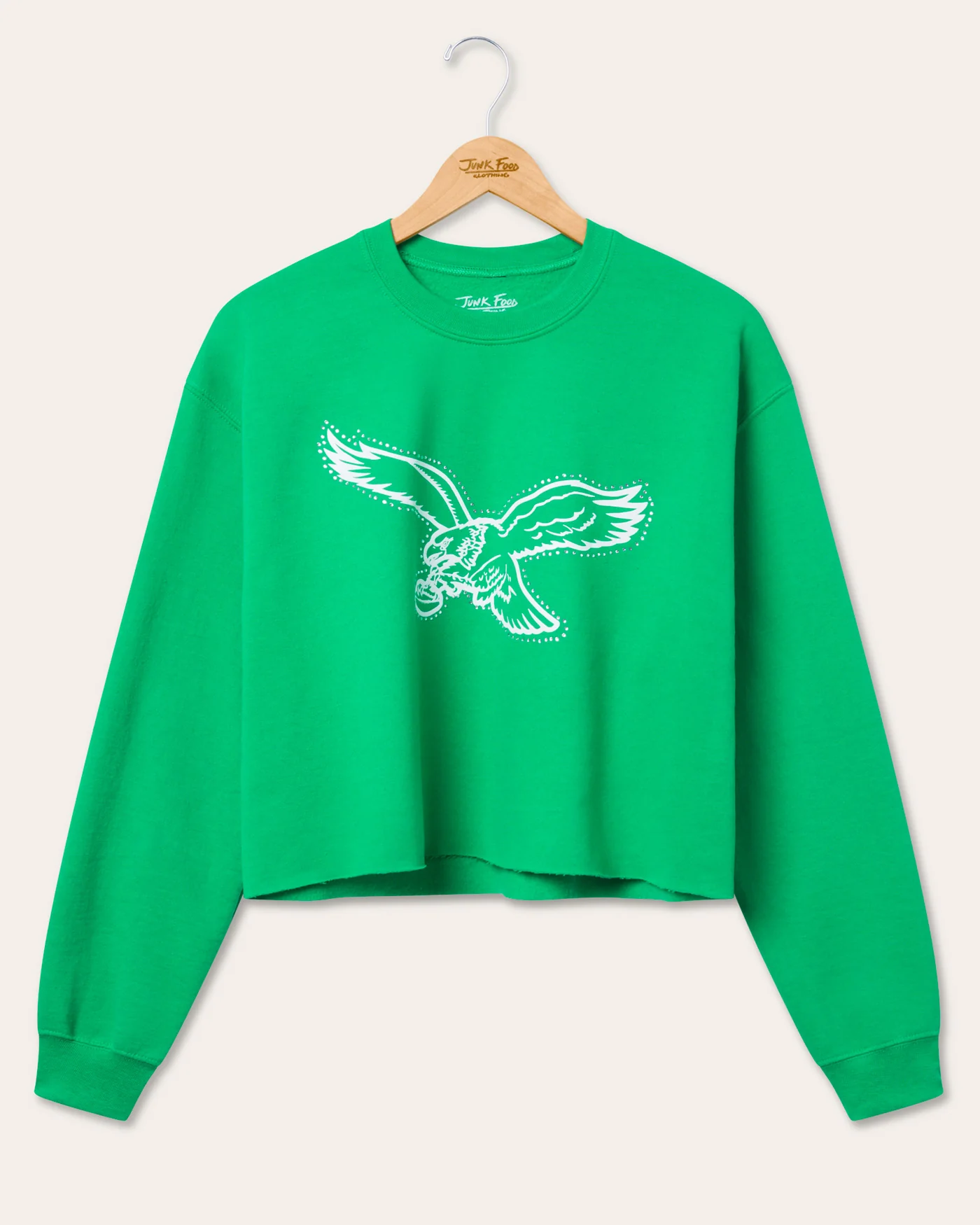 Women's Philadelphia Eagles Bling Flea Market Crop Fleece