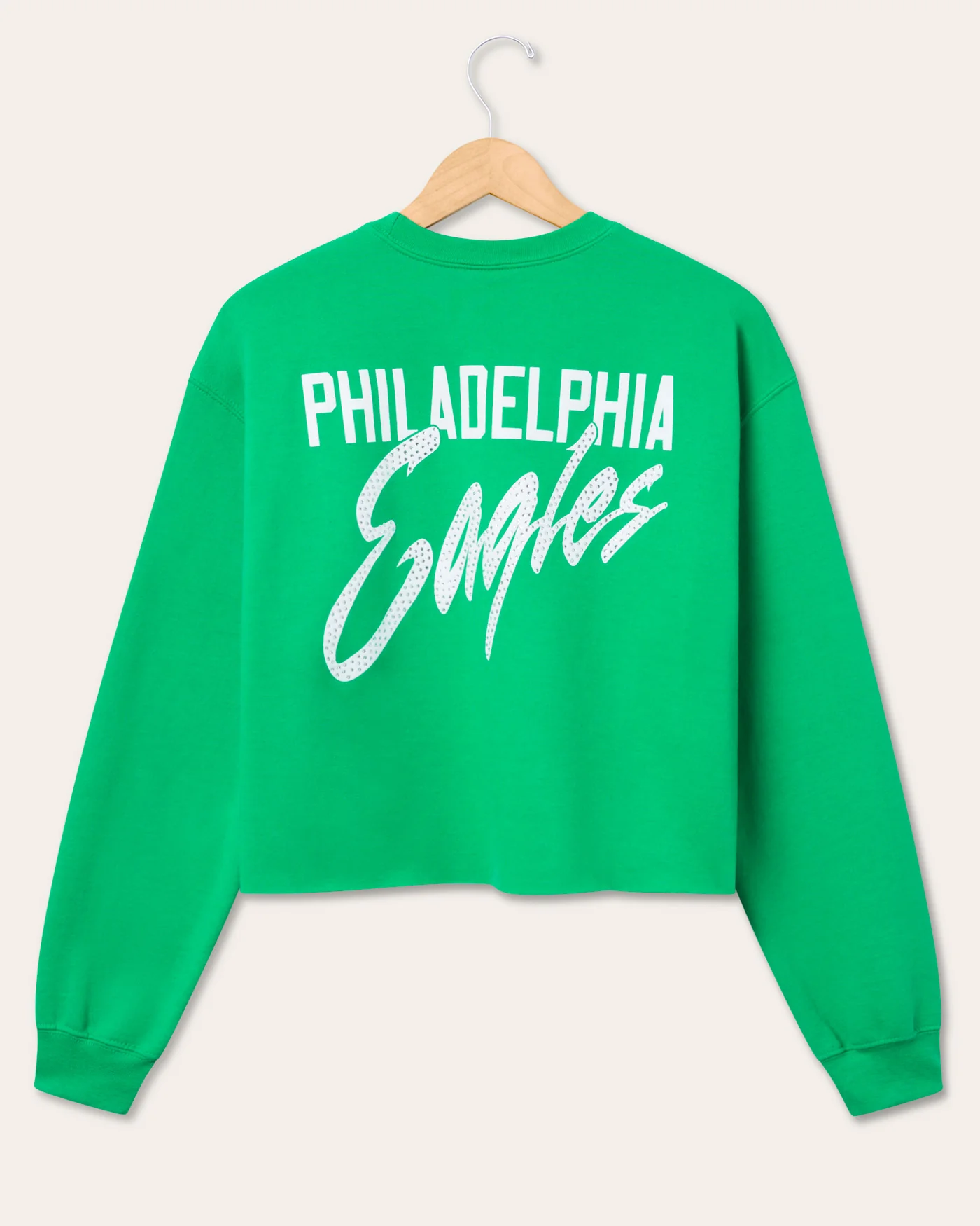Women's Philadelphia Eagles Bling Flea Market Crop Fleece - Image 6