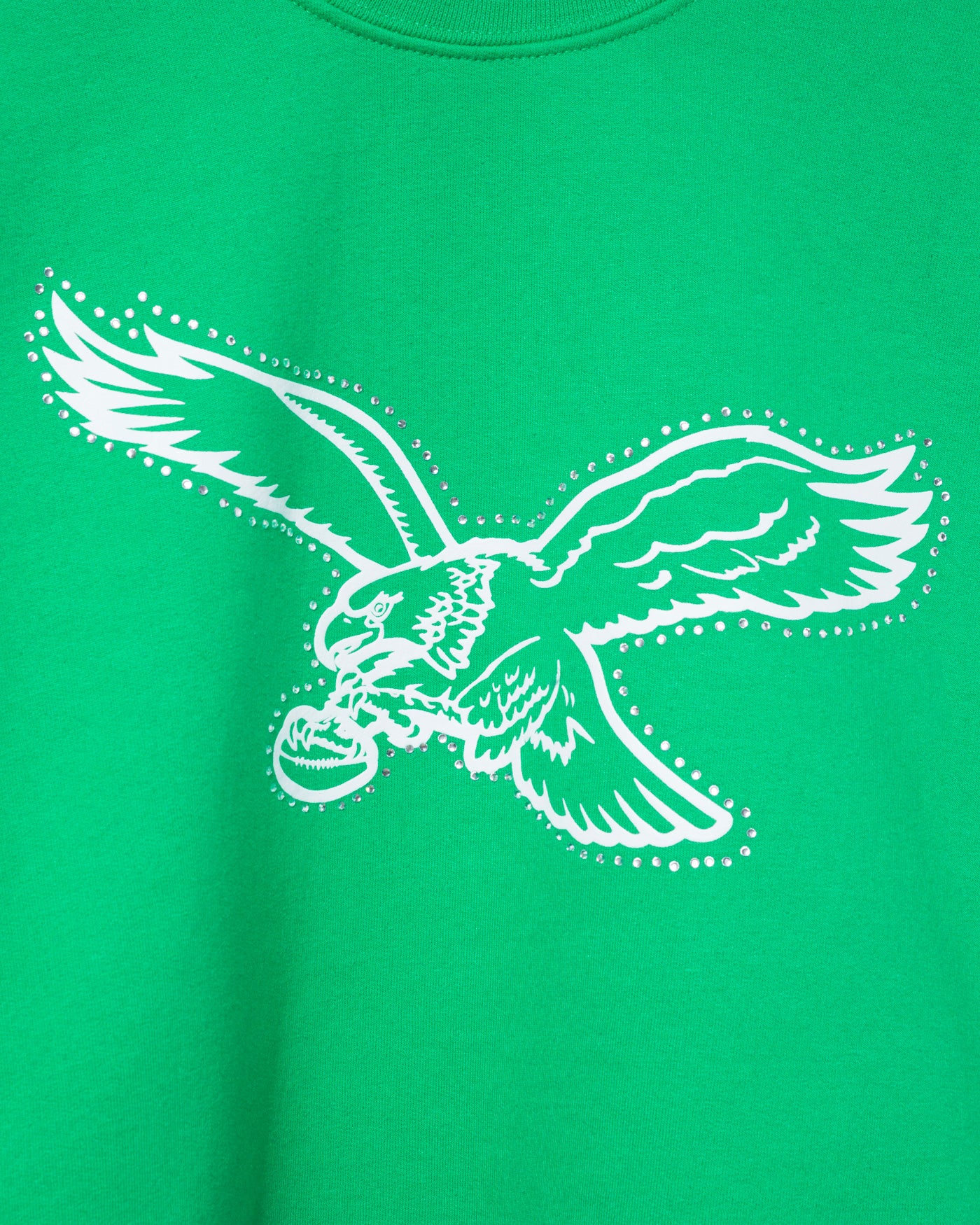 Women's Philadelphia Eagles Bling Flea Market Crop Fleece - Image 7