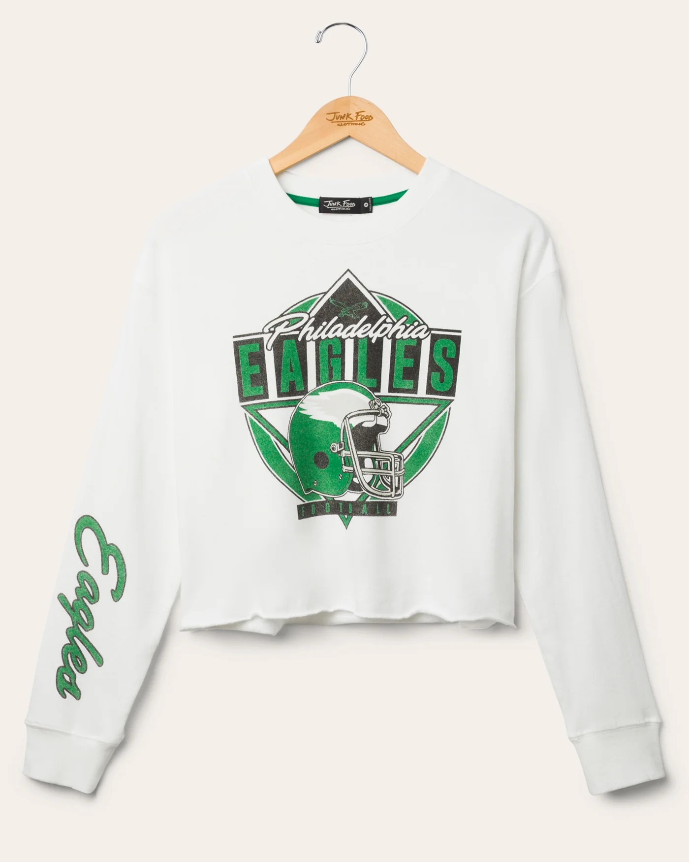 Women's Philadelphia Eagles Helmet Crop Fleece