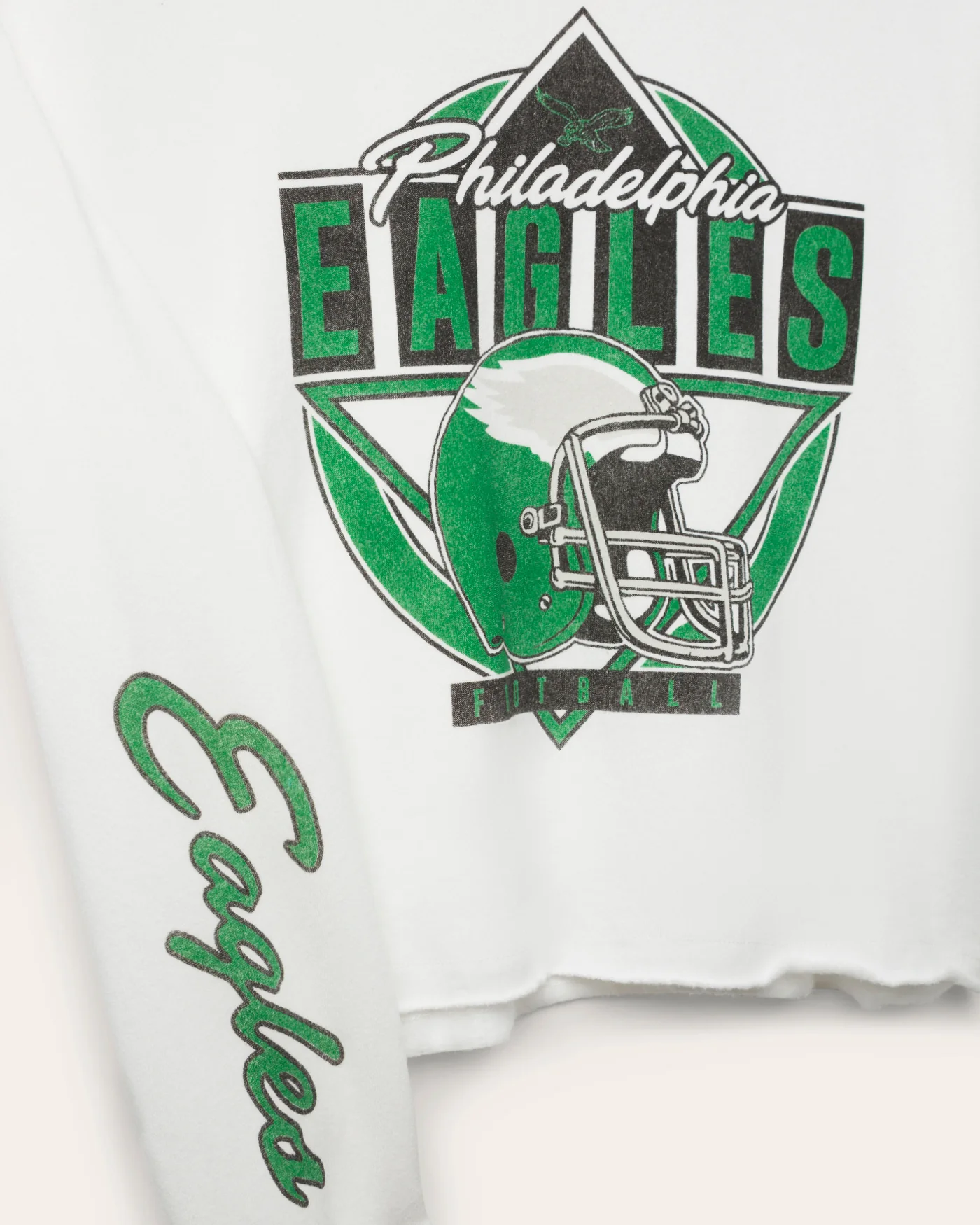 Women's Philadelphia Eagles Helmet Crop Fleece - Image 5