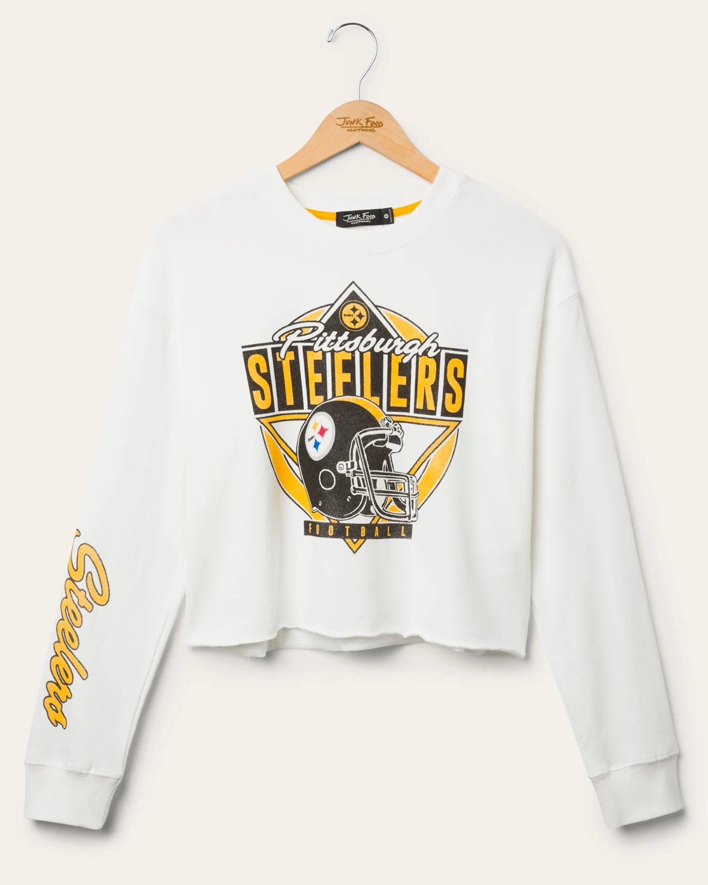 Women's Pittsburgh Steelers Helmet Crop Fleece