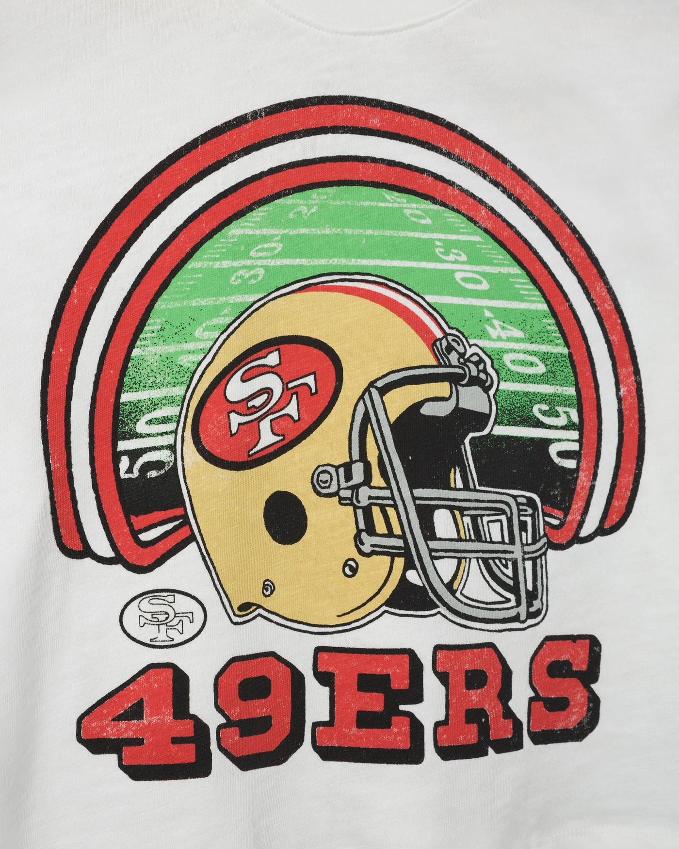 Women's San Francisco 49ers Game Time Mock Neck Crop Tee - Image 5