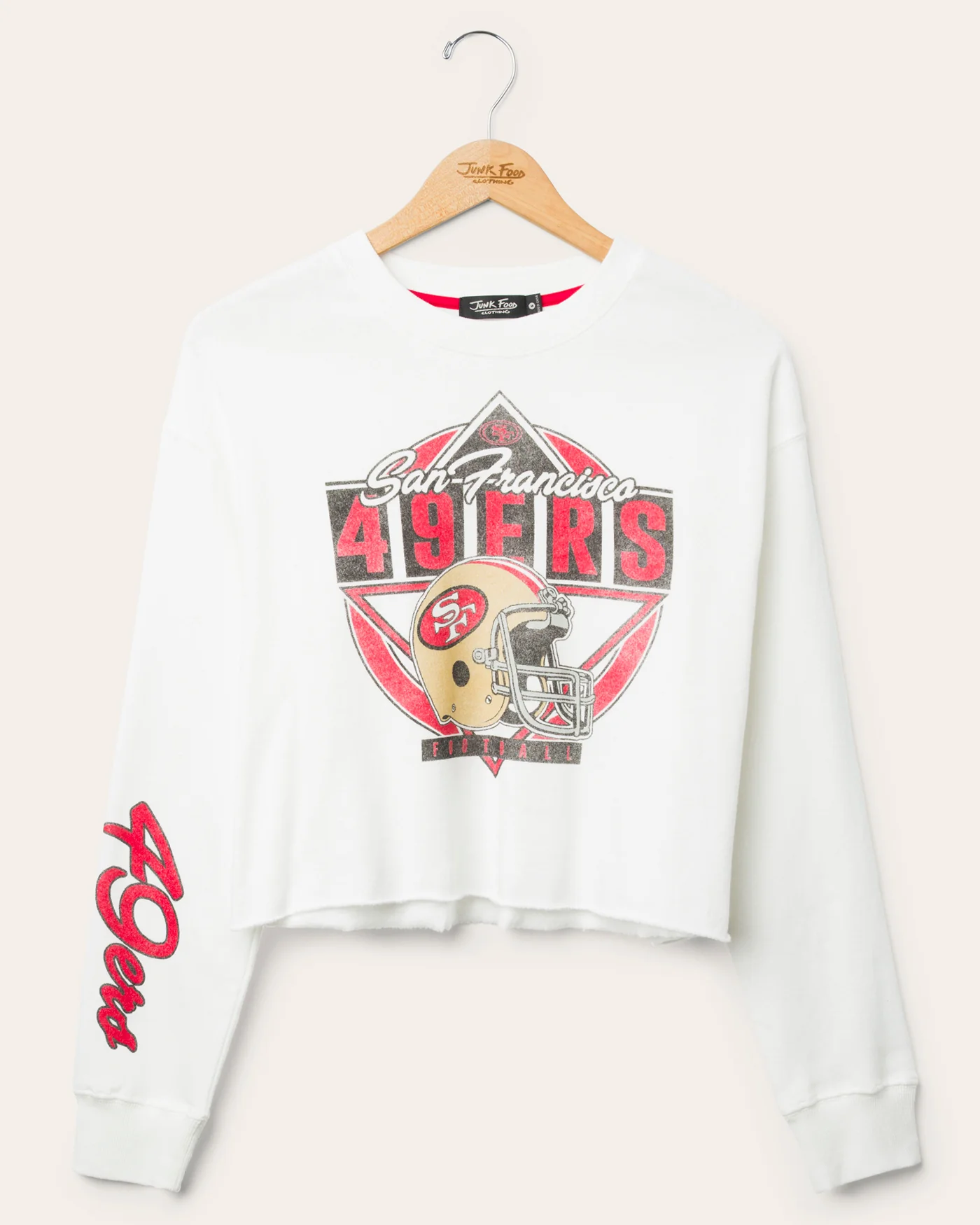 Women's San Francisco 49ers Helmet Crop Fleece