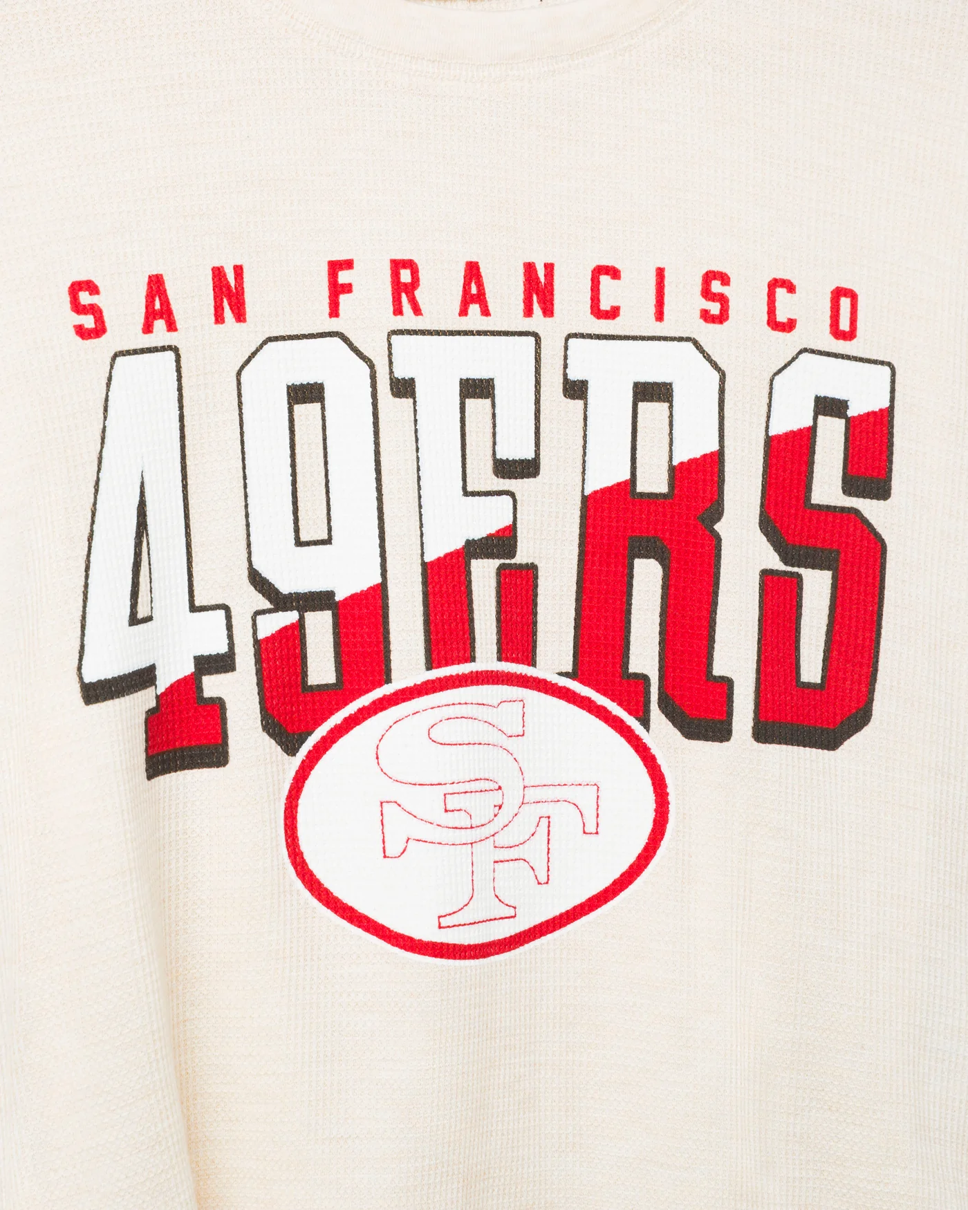Women's San Francisco 49ers Slant Crop Thermal - Image 3