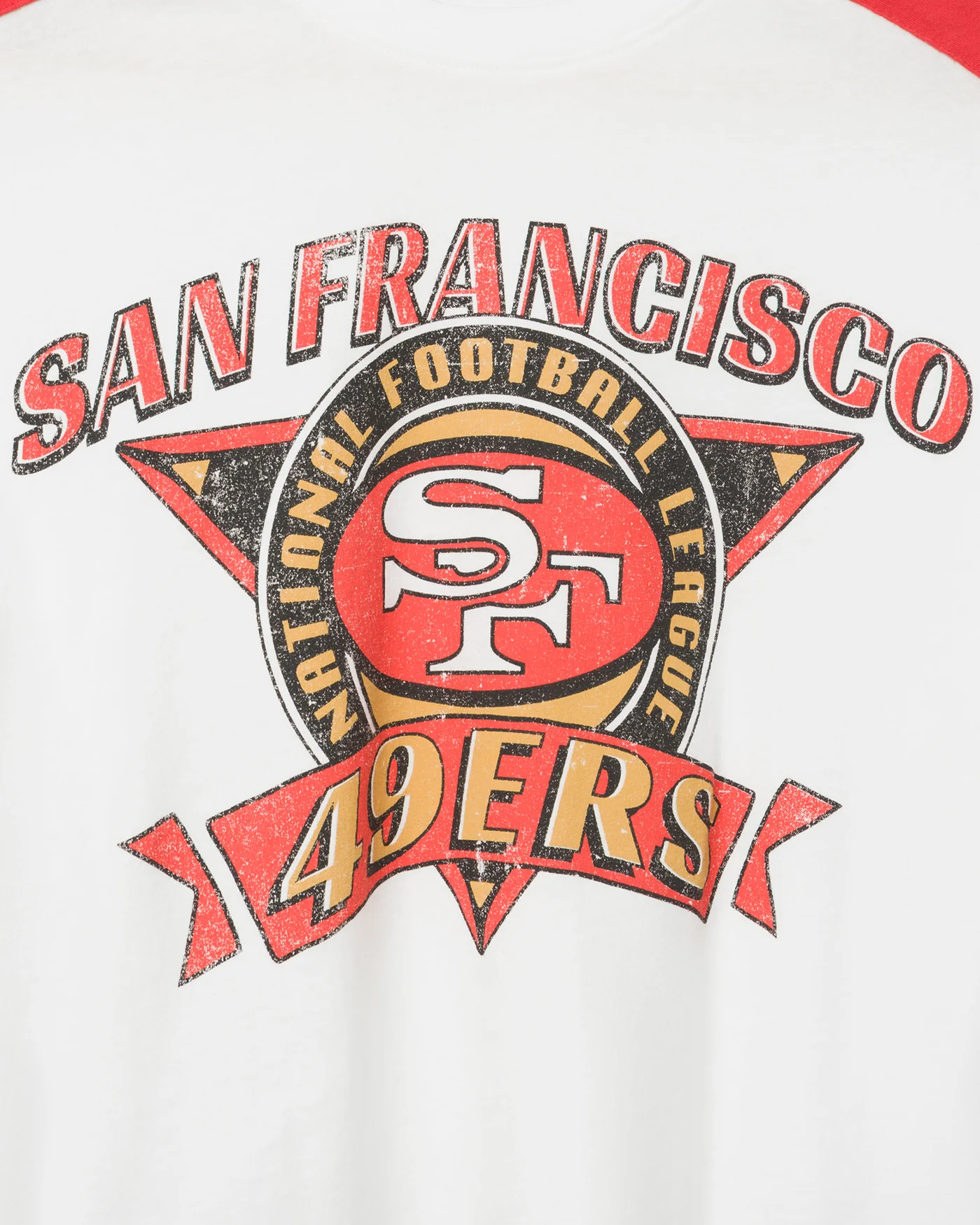Women's San Francisco 49ers Striped Crop Tee - Image 3