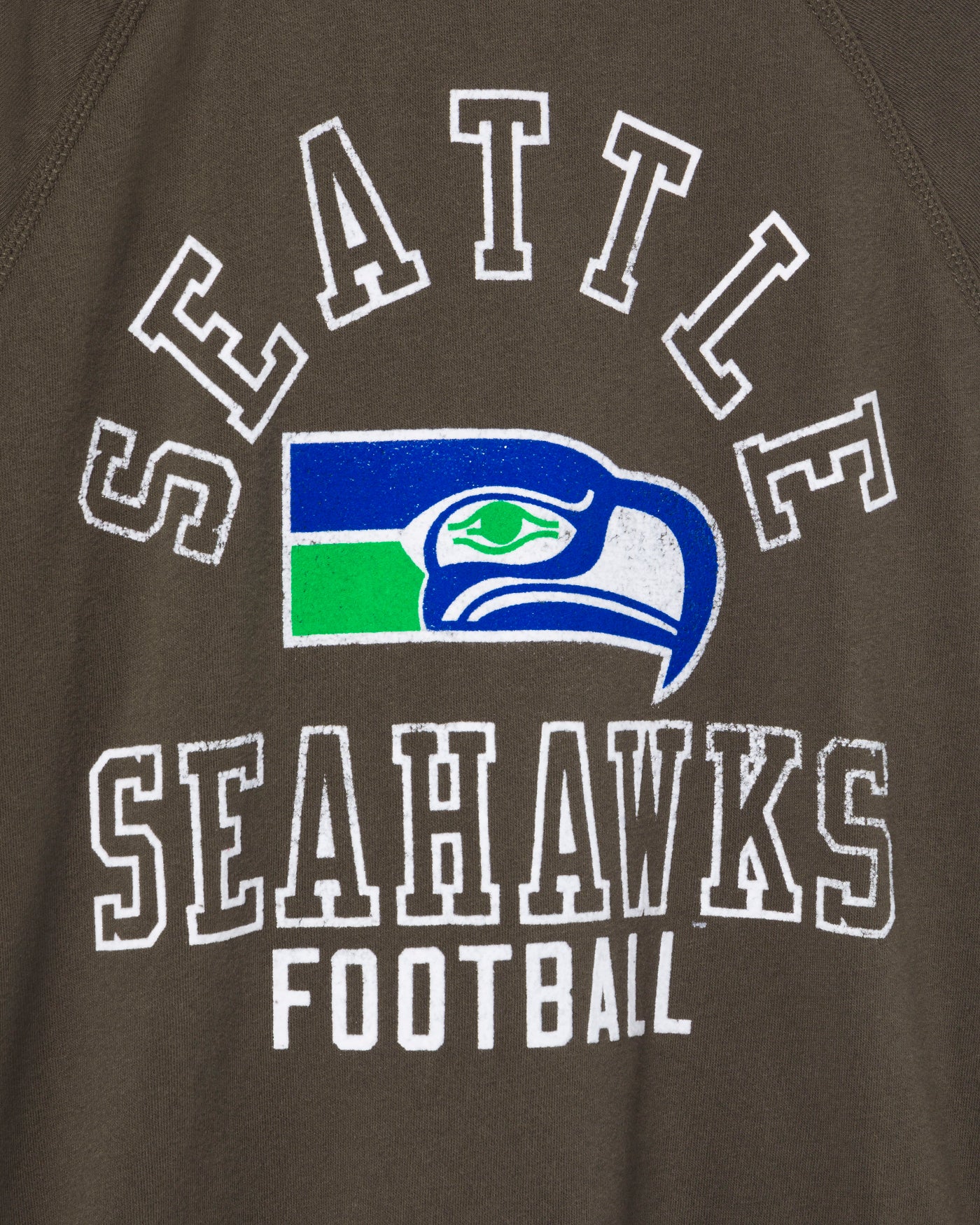 Women's Seahawks Flocked Raglan Crew Fleece - Image 4