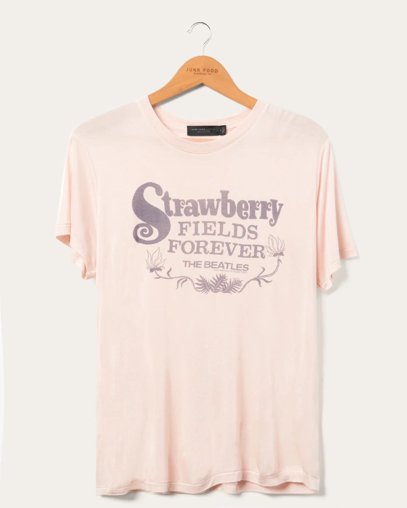 Women's The Beatles Strawberry Fields Forever Script Vintage Tissue Tee