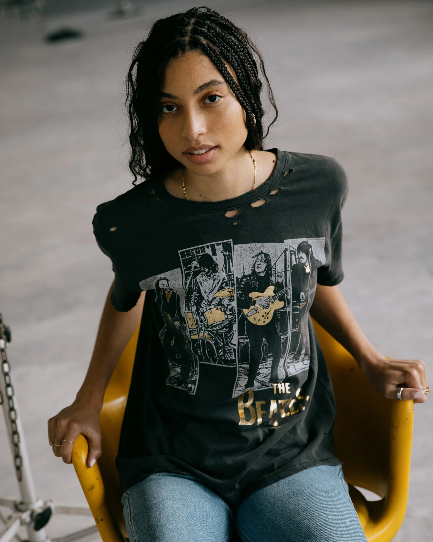 Women's The Beatles Rooftop Vintage Destroy Tee - Image 2