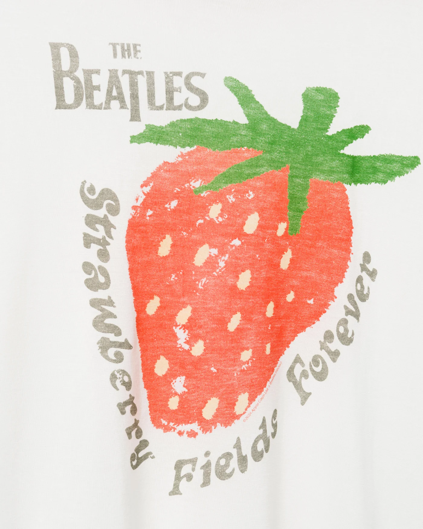 Women's The Beatles Strawberry Fields Forever Vintage Tissue Tee - Image 5
