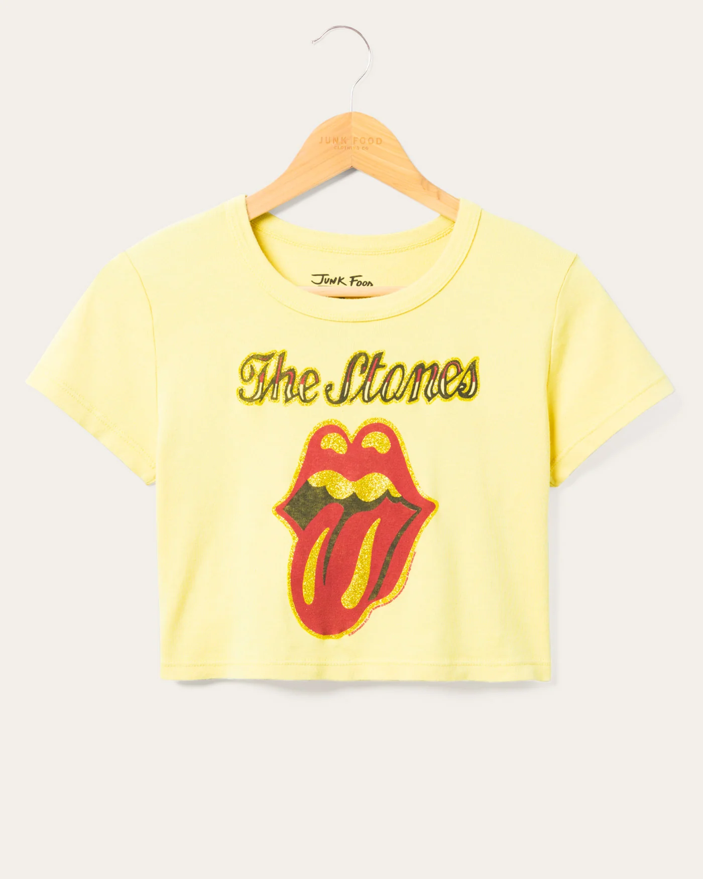 Women's The Rolling Stones Glitter Baby Tee