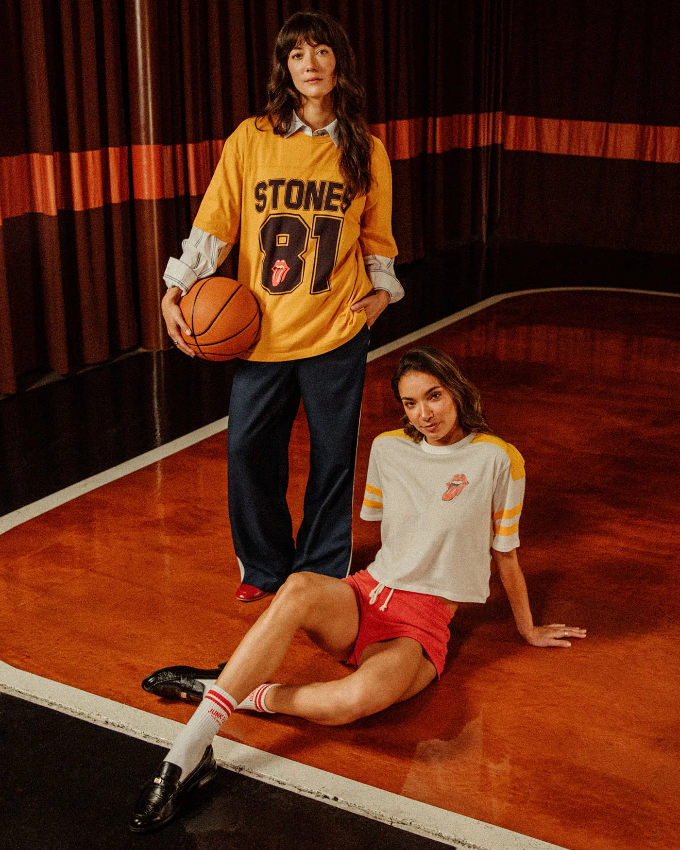 Women's The Rolling Stones Striped Crop Tee - Image 3