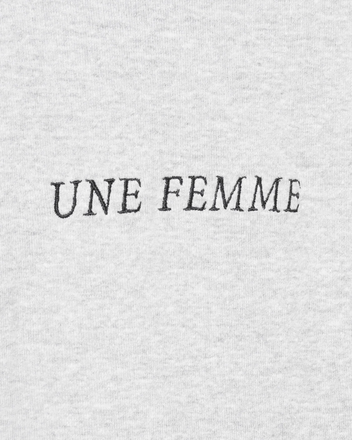 Women's Embroidered Une Femme Baby Tee - Image 5