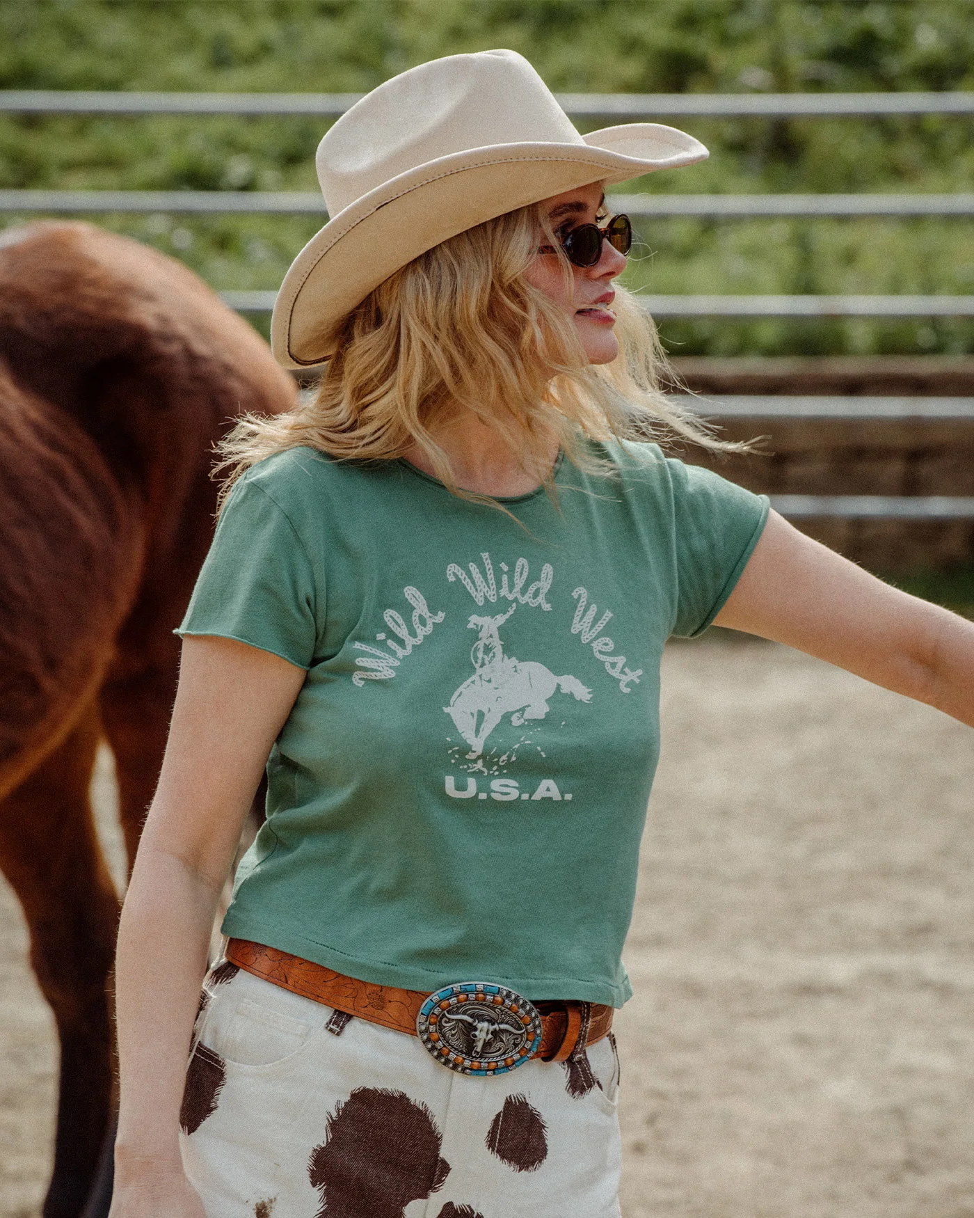 Women's Wild Wild West Vintage Baby Tee - Image 2